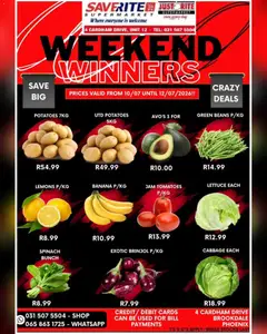 Saverite specials catalogue – valid from 10/07/2026
