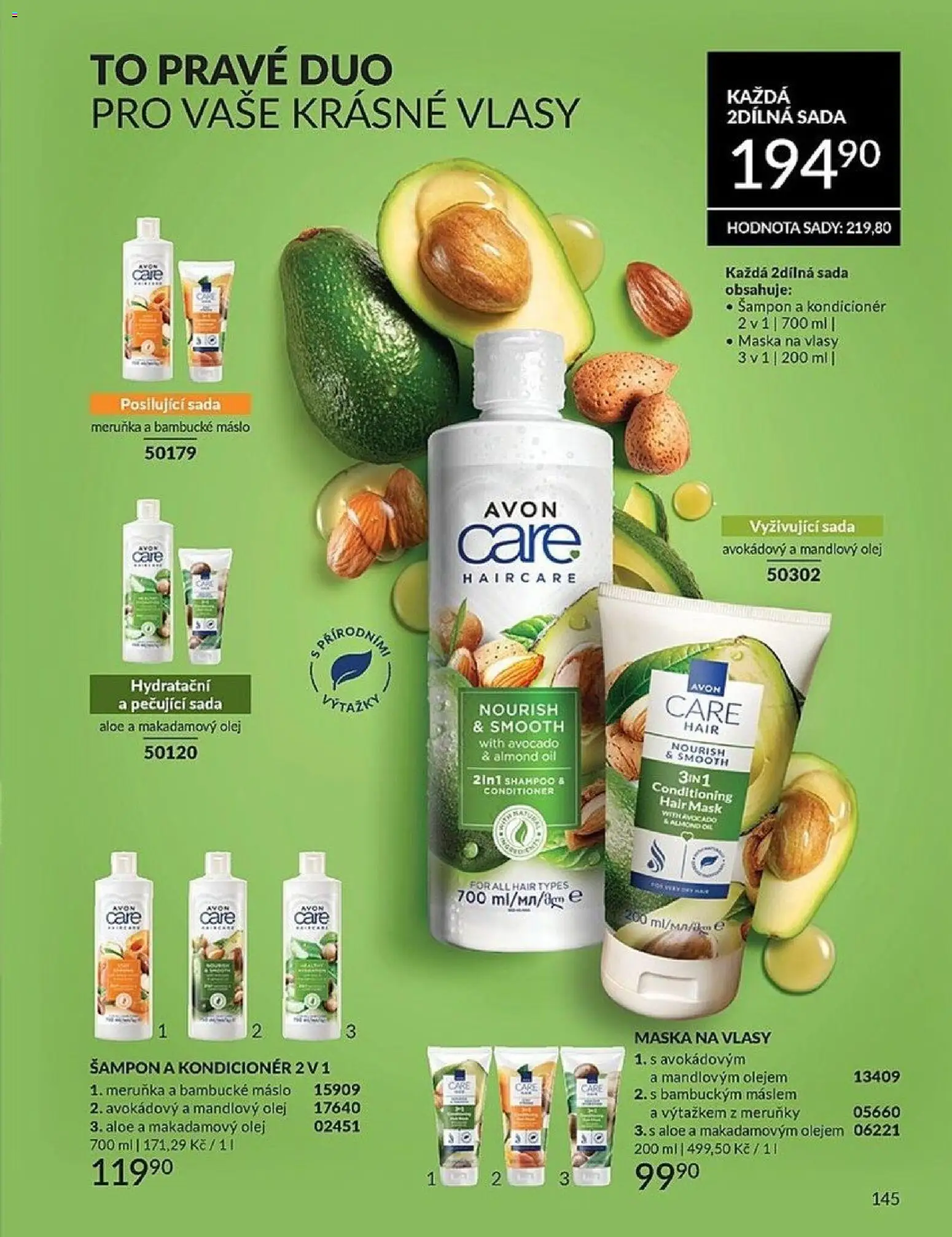 Avon Katalog 06/2026 od 01.06.2026 | Strana: 145 | Produkty: Bambucké máslo, Kondicionér, Maska na vlasy, Maska