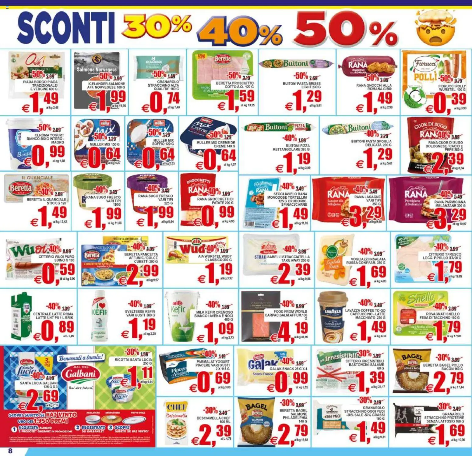 Volantino Pewex del 02/09/2026 | Pagina: 8 | Prodotti: Tacchino, Latte, Prosciutto, Stracchino