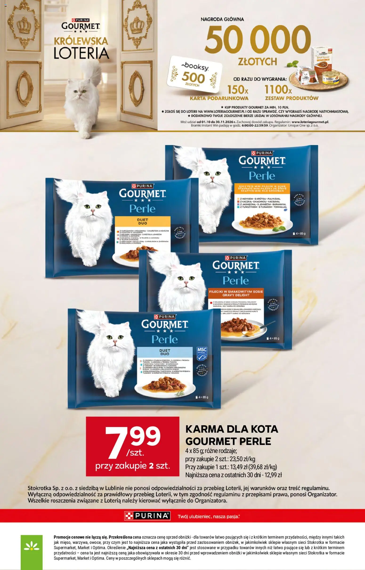 Stokrotka gazetka od 08.10.2026 | Strona: 40 | Produkty: Karta, Stokrotka, Karma dla kota, Karma