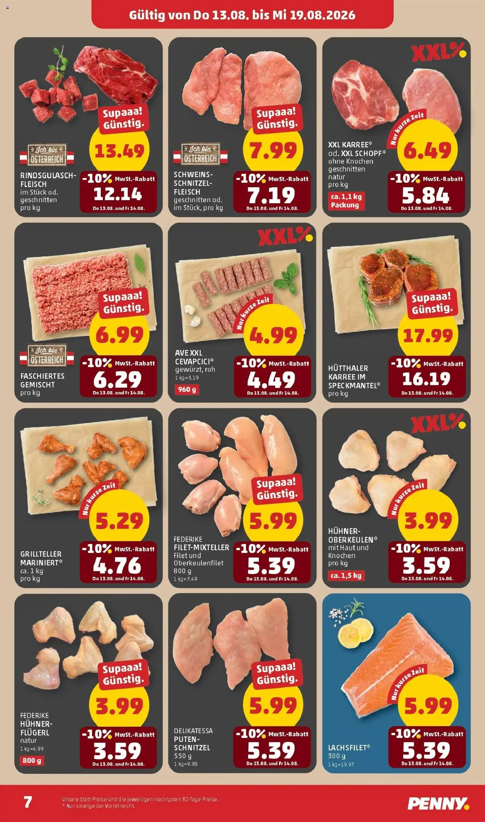 Penny Markt Die ganze Woche sparen ab (13.08.2026) - Angebote, Prospekt | Seite: 7