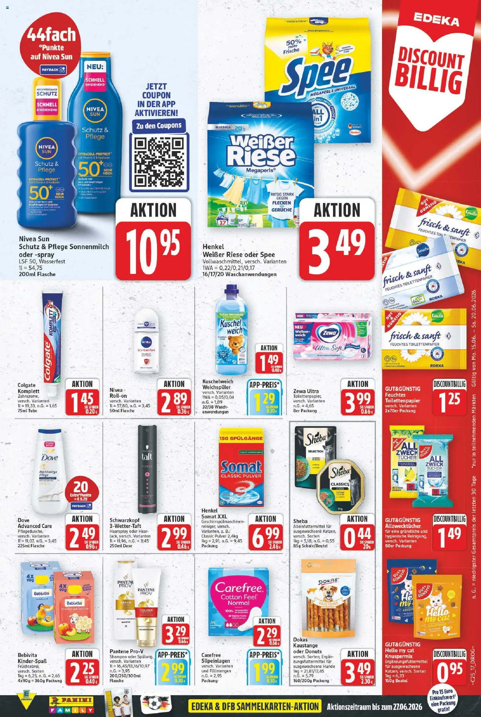 E center Prospekt – gültig ab 15.06.2026 | Seite: 20 | Produkte: Sheba, Shampoo, Haarspray, Toilettenpapier