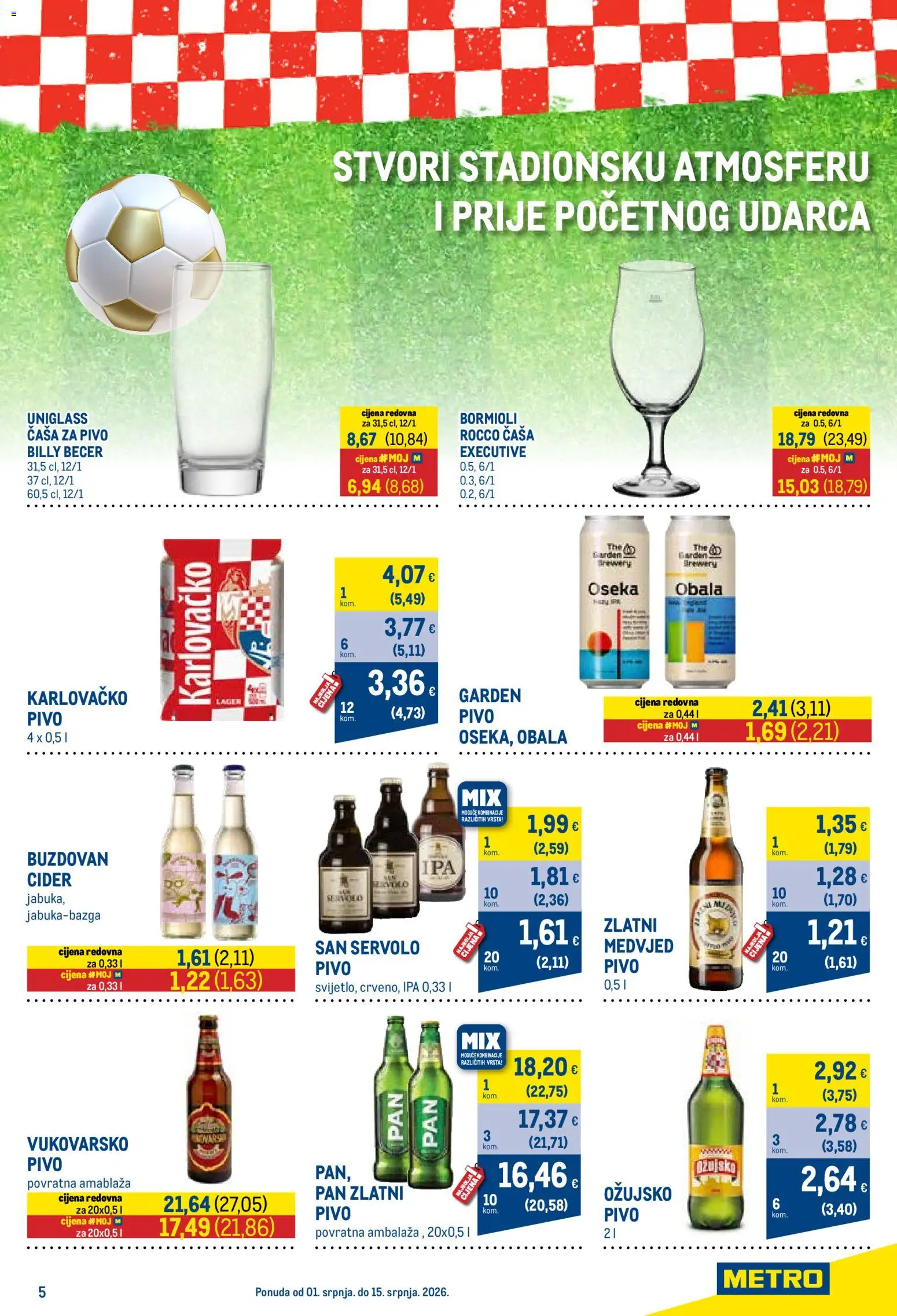 Metro katalog | vrijedi od 01.07.2026 | Stranica: 5 | Proizvodi: Karlovačko, Pivo, Ožujsko, Jabuka