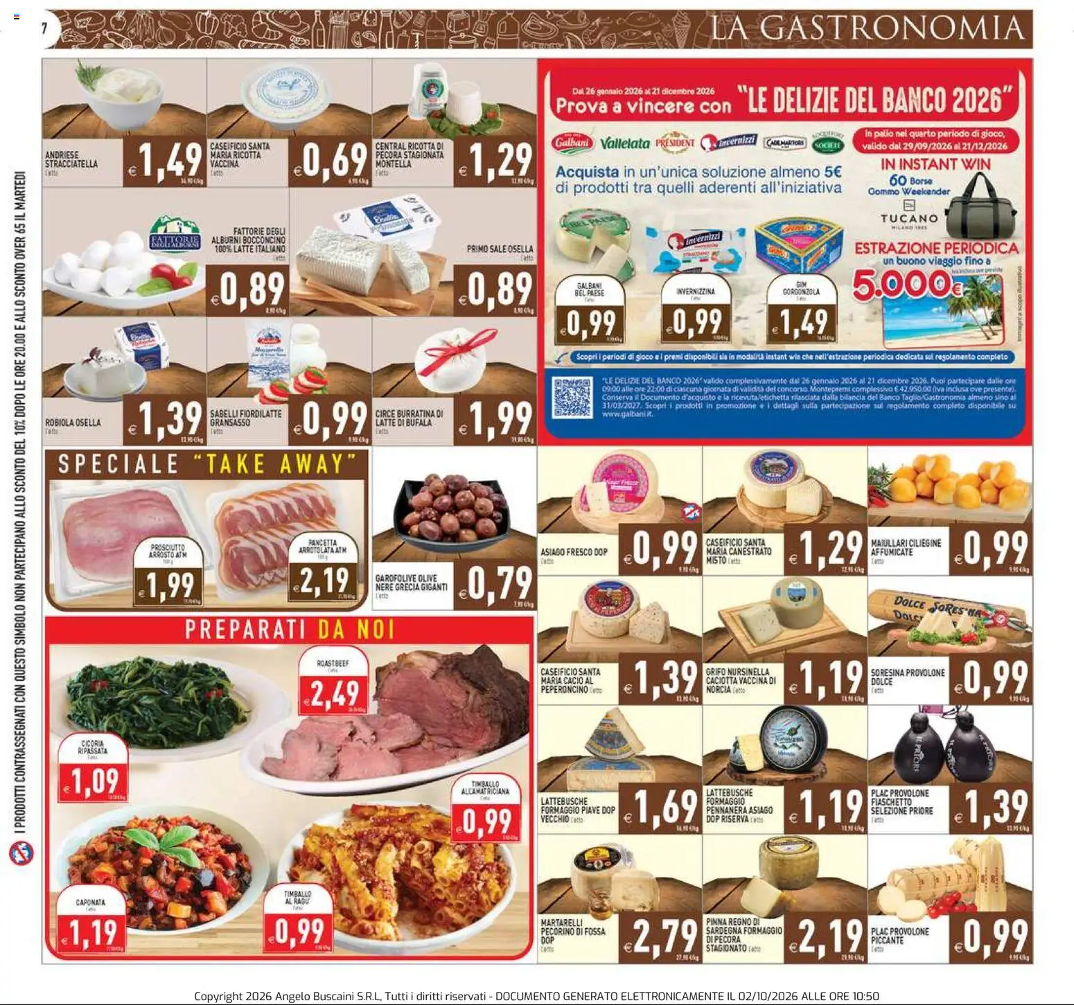 Volantino PIM Supermercati del 02/10/2026 | Pagina: 7 | Prodotti: Pancetta, Gioco, Robiola, Pecorino