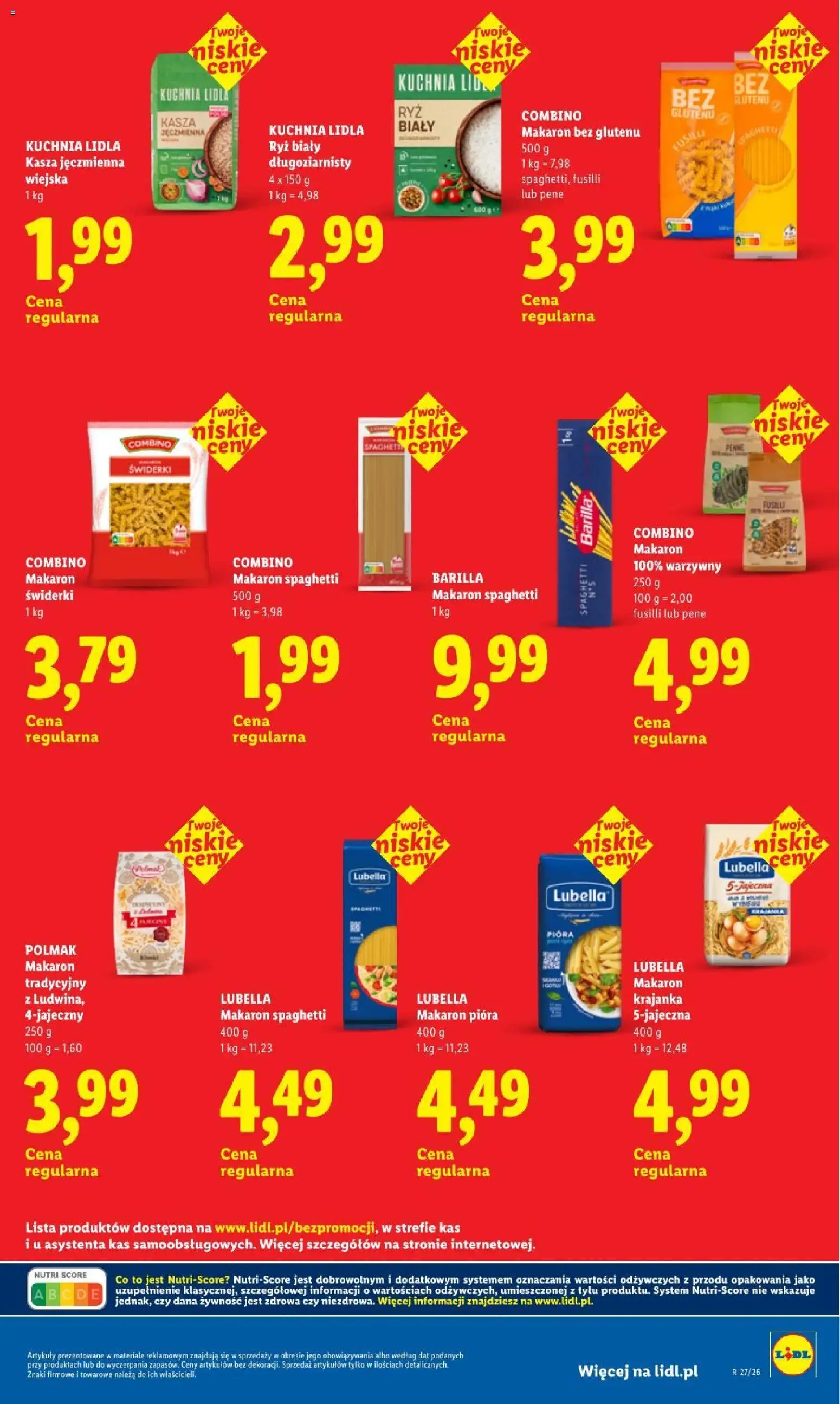 Lidl gazetka - Oszczędzaj każdego dnia od 21.08.2026 | Strona: 21 | Produkty: Makaron świderki, Penne, Ryż biały, Ryż