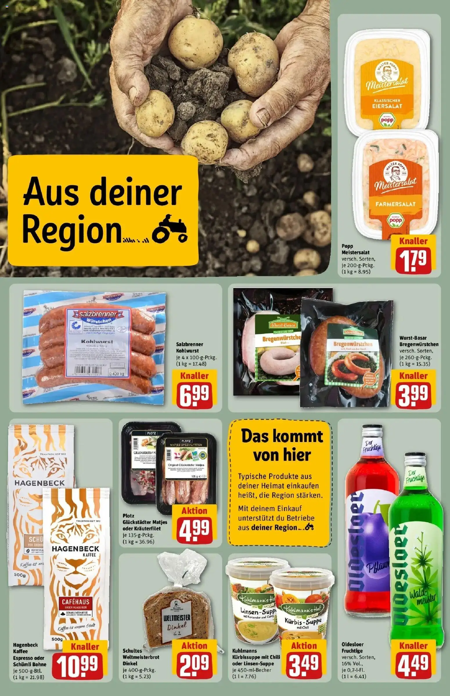 REWE Prospekt ab 28.09.2026 zum Blättern » Angebote | Seite: 34 | Produkte: Kaffee, Spezialitäten, Wurst, Chili