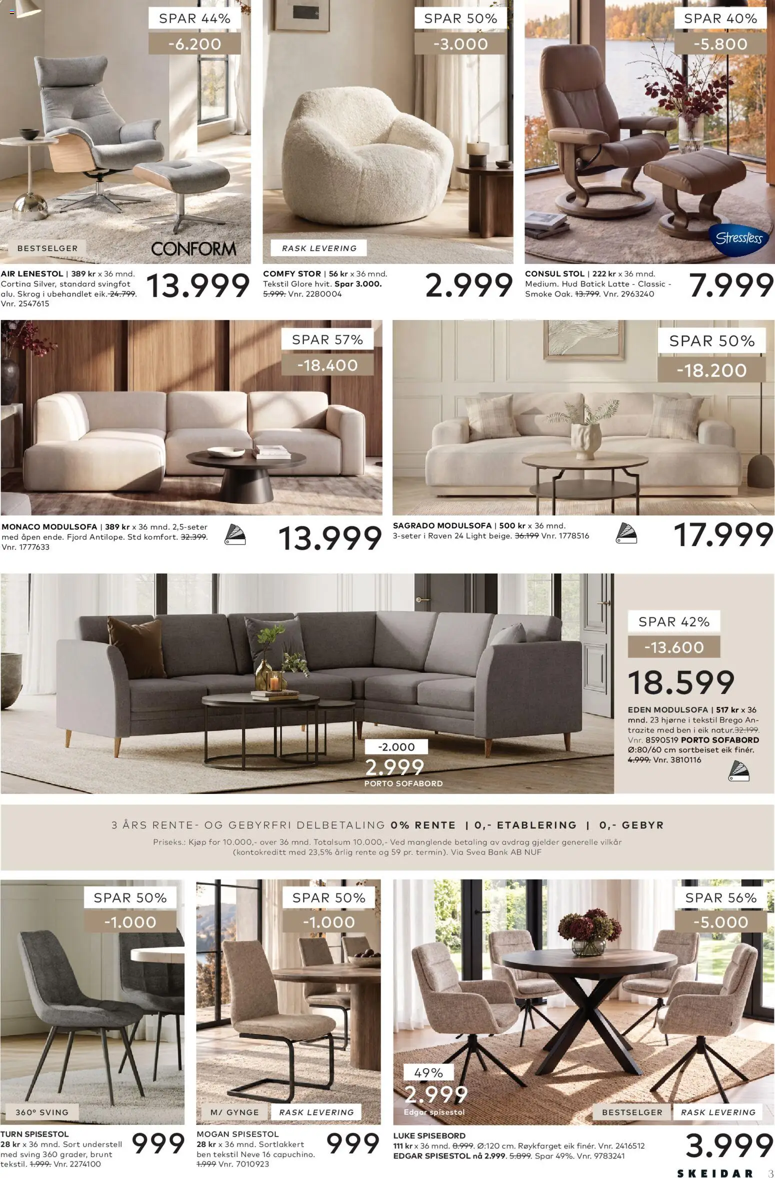 {H1} | Side: 3 | Produkter: Ved, Spisestol, Lenestol, Stol