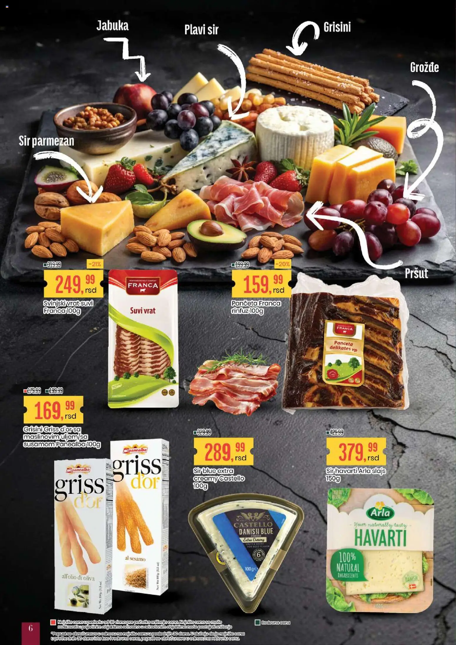 Aroma Market katalog - važi od 23.10.2026 | Strana: 6 | Proizvode: Panceta, Grožđe, So, Svinjski vrat