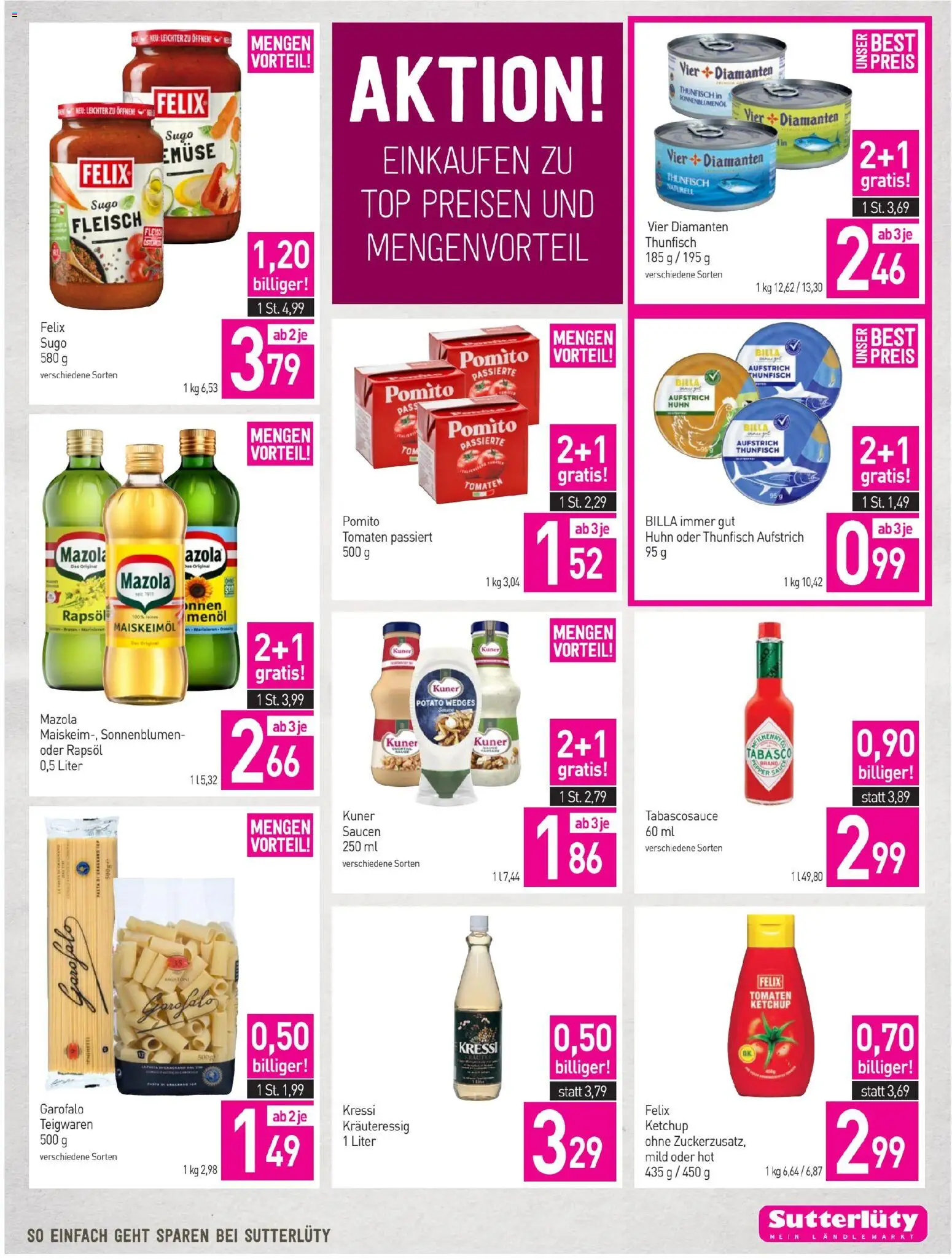 Sutterlüty Flugblatt gültig ab 25.06.2026 | Seite: 17 | Produkte: Ketchup, Tomaten