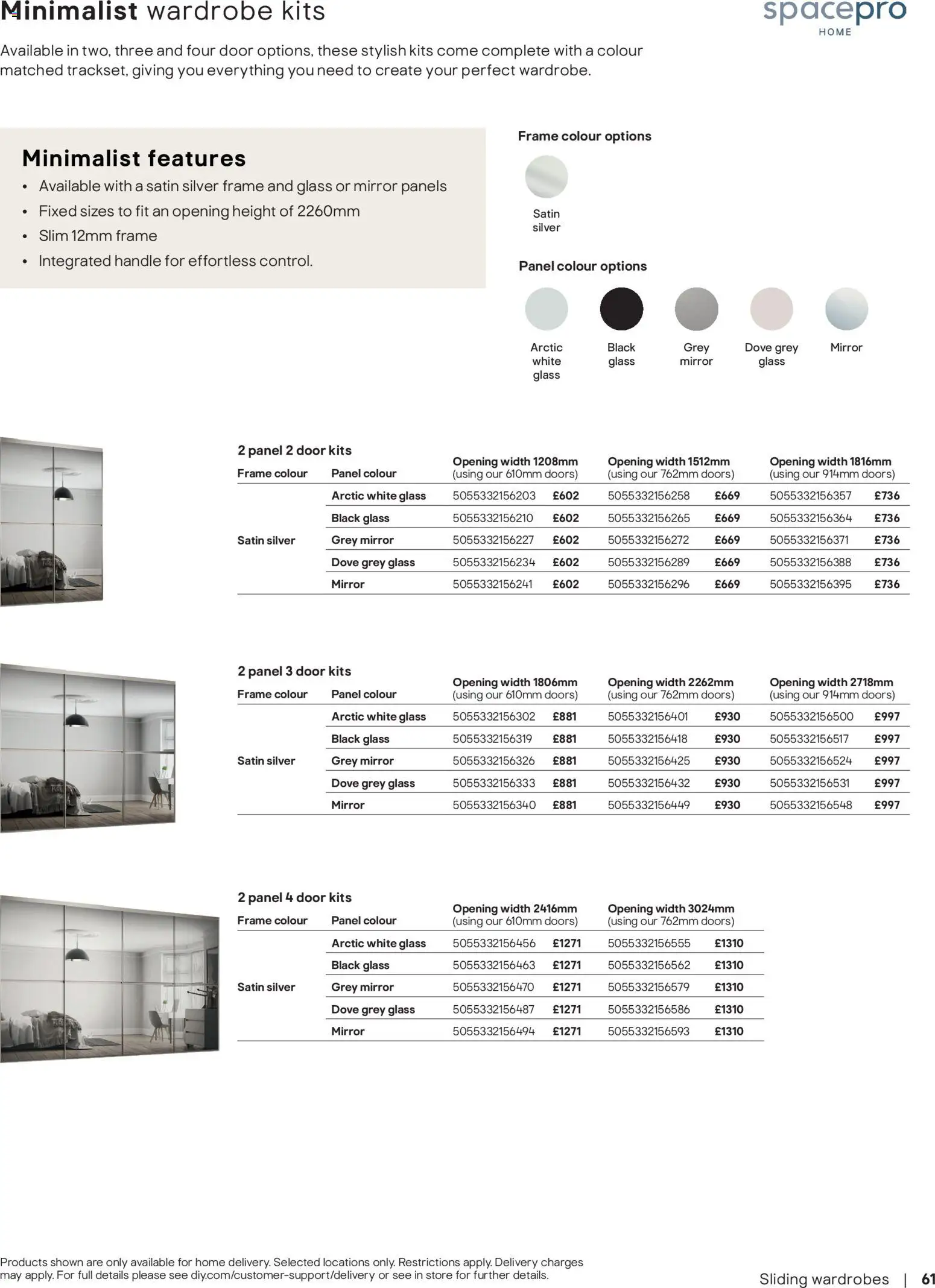 {H1} | Page: 61 | Products: Mirror, Handle, Door, Wardrobe