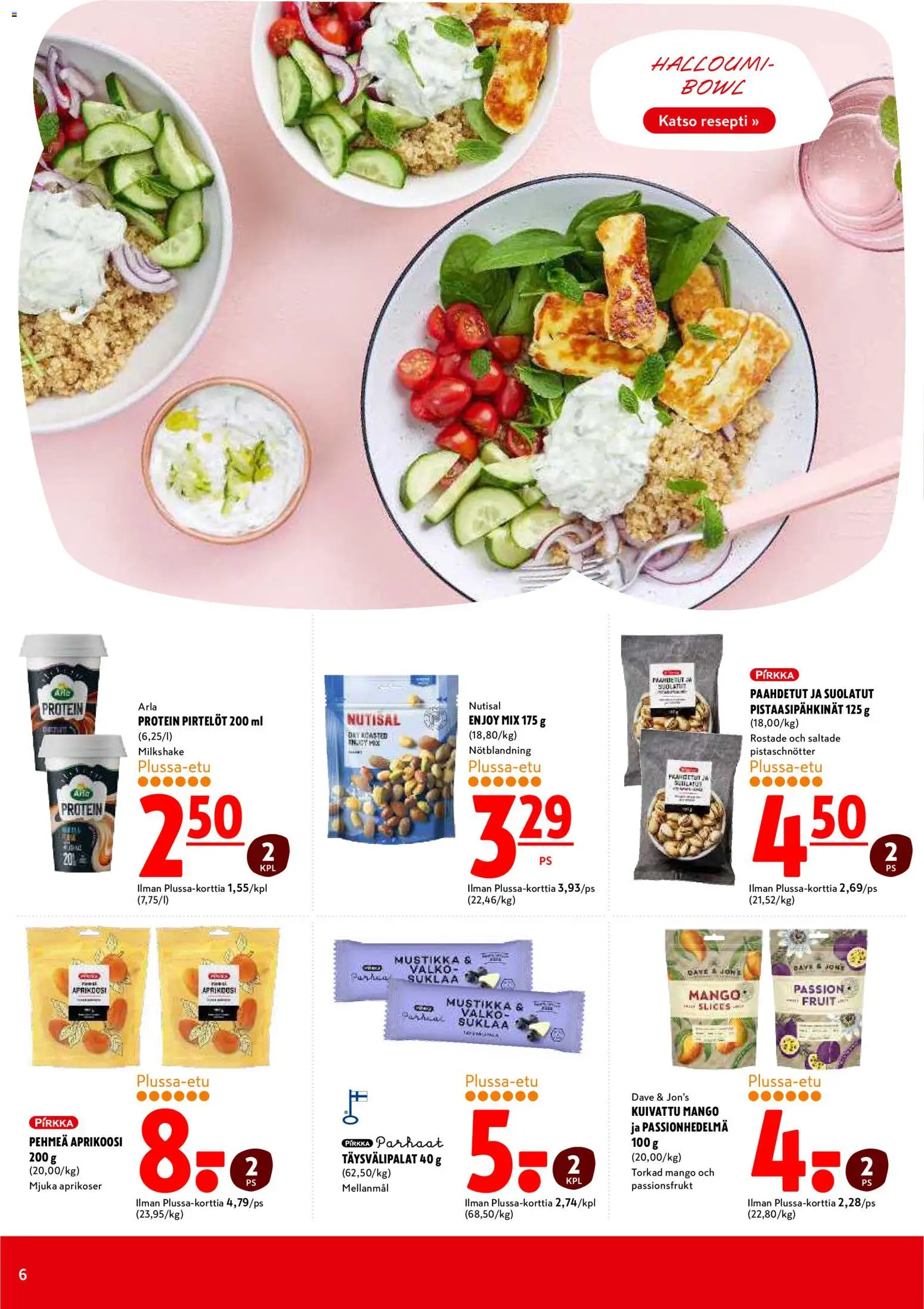 K-Citymarket tarjoukset – voimassa 11.05.2026 alkaen | Sivu: 6 | Tuotteet: Aprikoosi, Passionhedelmä, Suklaa, Halloumi