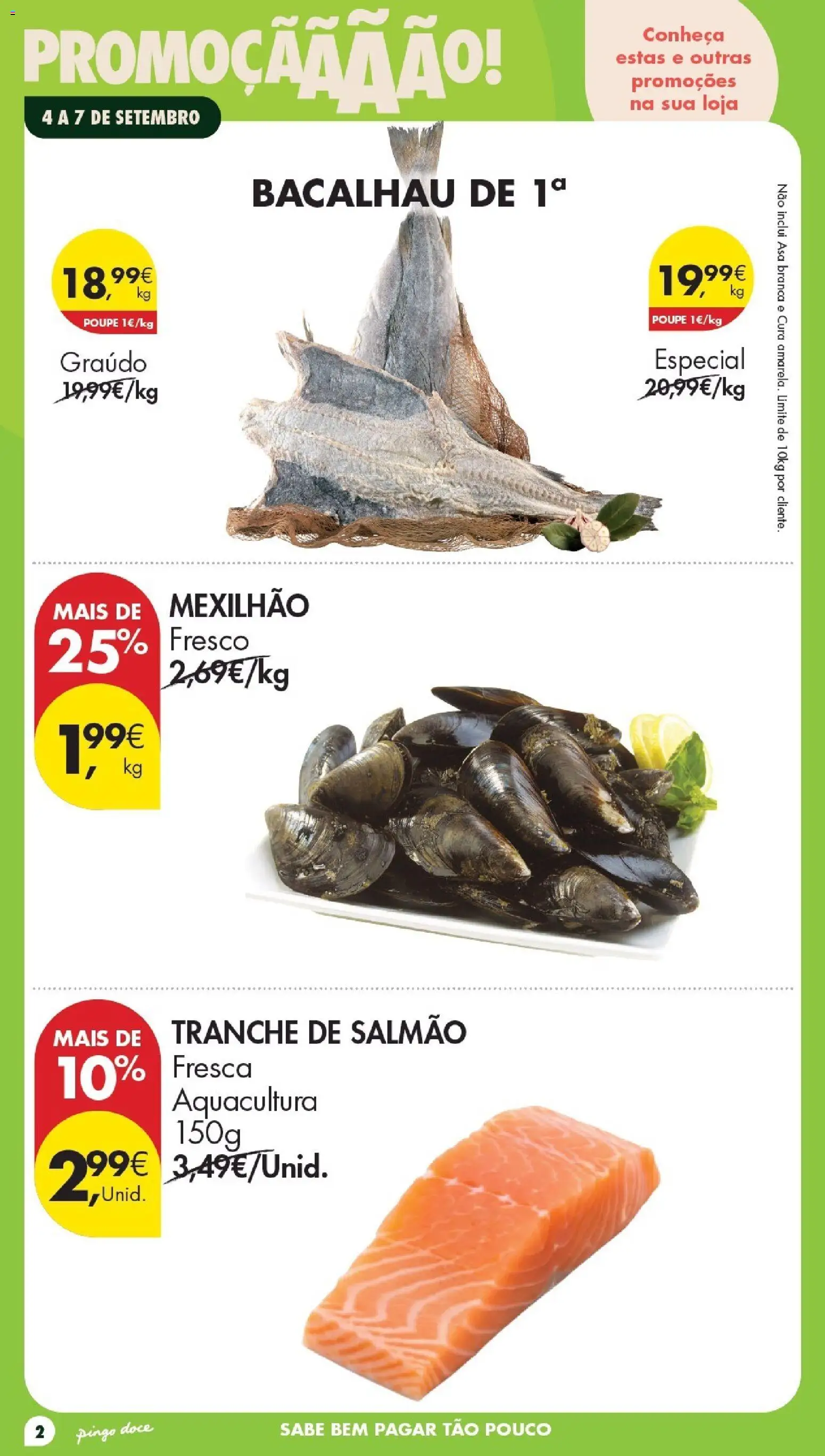 Pingo Doce Poupe este Fim de Semana │ válido de 04/09/2026 | Página: 2 | Produtos: Bacalhau, Salmão