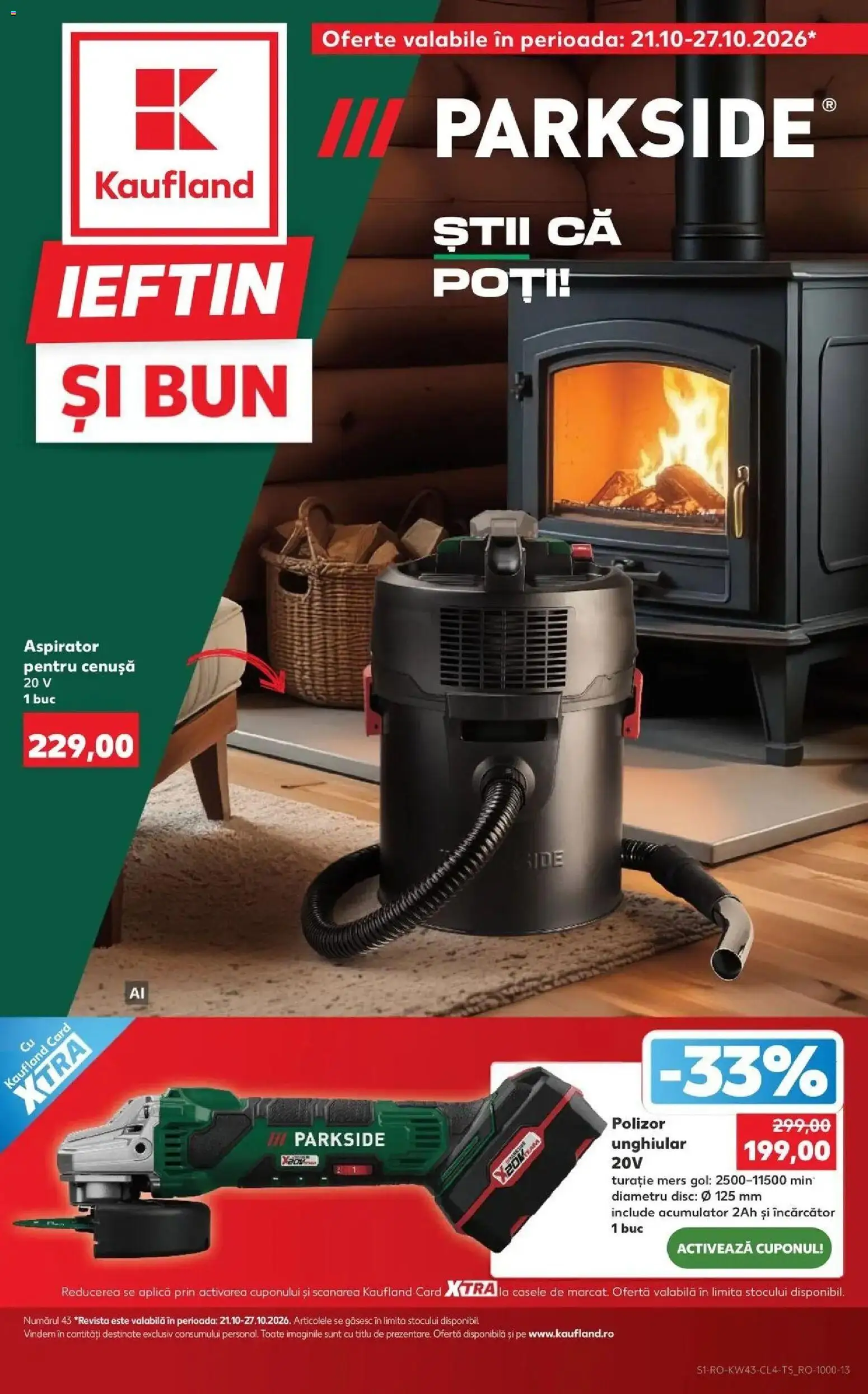 Noul catalog Kaufland – valabil de la 21.10.2026 | Pagină: 1 | Produse: Încărcător, Disc, Aspirator, Parkside