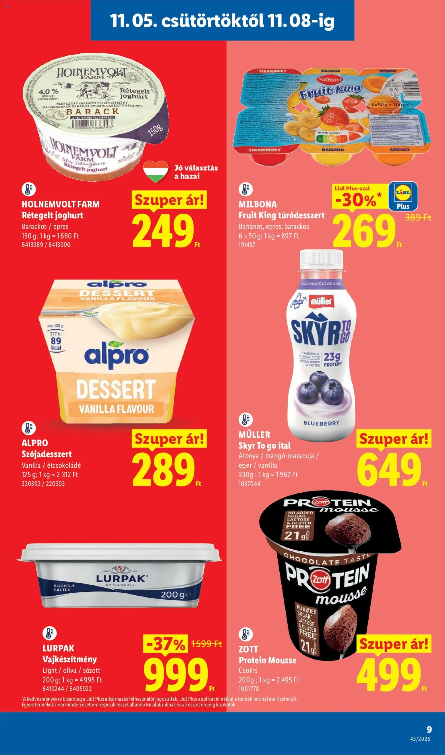 Lidl akciós ujság - amely érvényes a következő dátumtól: 2026.11.05. | Oldal: 9