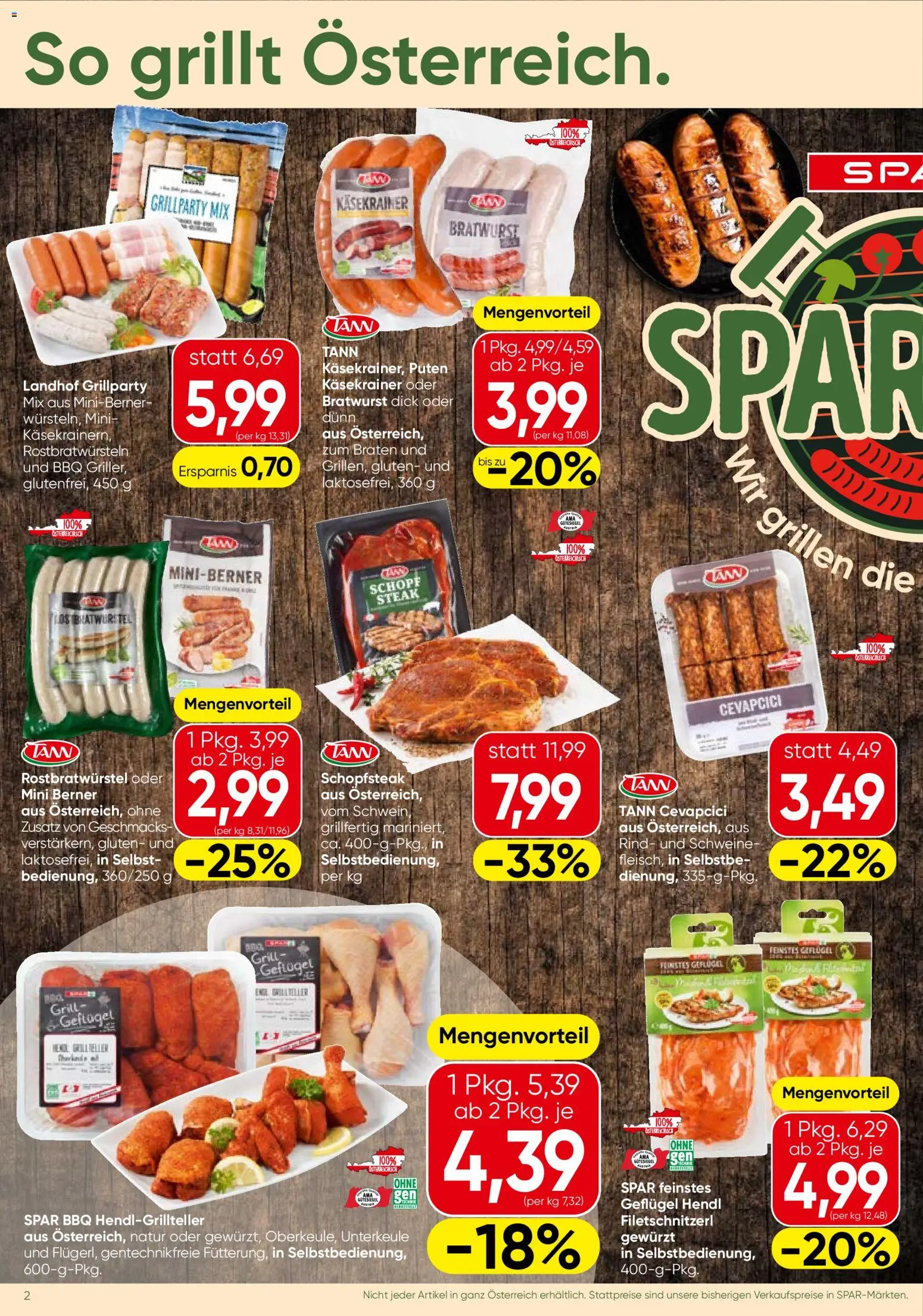 Spar Flugblatt - Salzburg gültig ab 09.04.2026 | Seite: 2 | Produkte: Grill