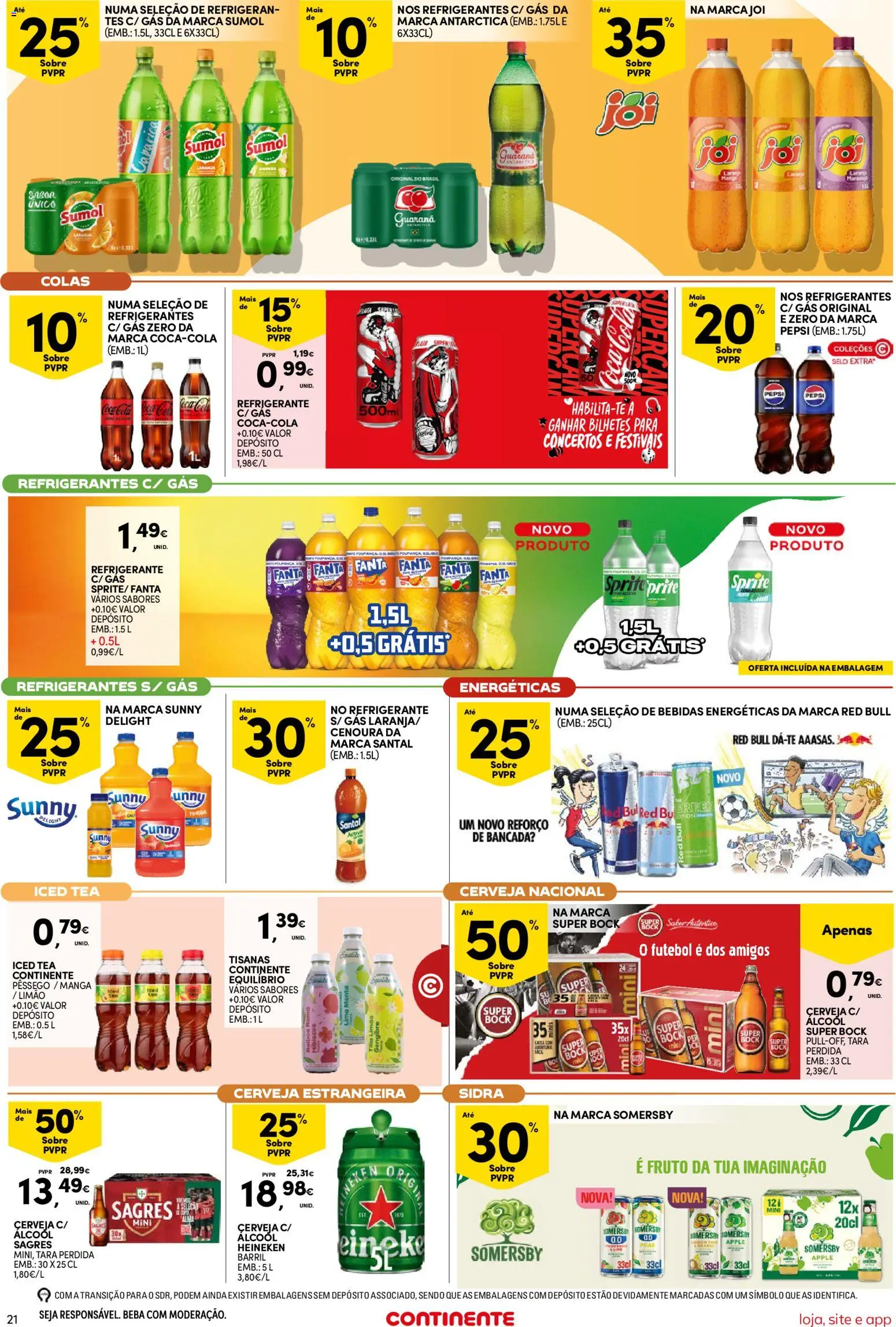 Continente Semanal Continente Bom Dia │ válido de 30/06/2026 | Página: 21 | Produtos: Refrigerante, Bancada, Pá, Cenoura