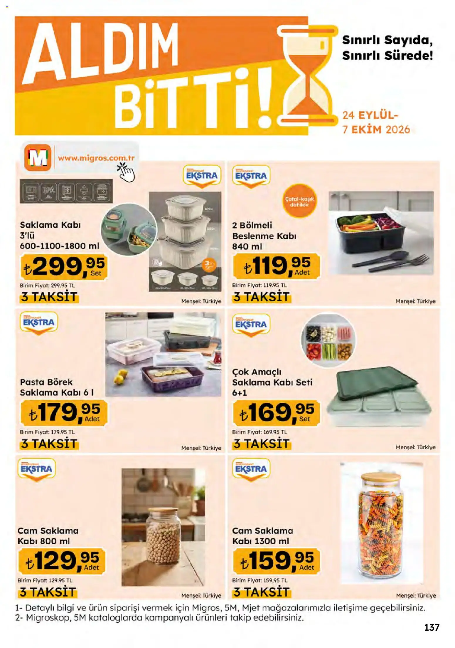 Migros Katalog - Migroskop - 24 Eylül 2026 tarihinden itibaren geçerlidir | Sayfa: 137