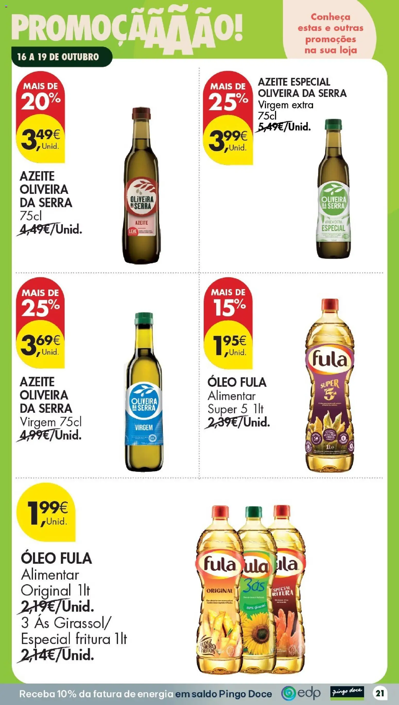 Pingo Doce folheto Poupe Este Fim de Semana │ válido de 16/10/2026 | Página: 21 | Produtos: Azeite, Óleo