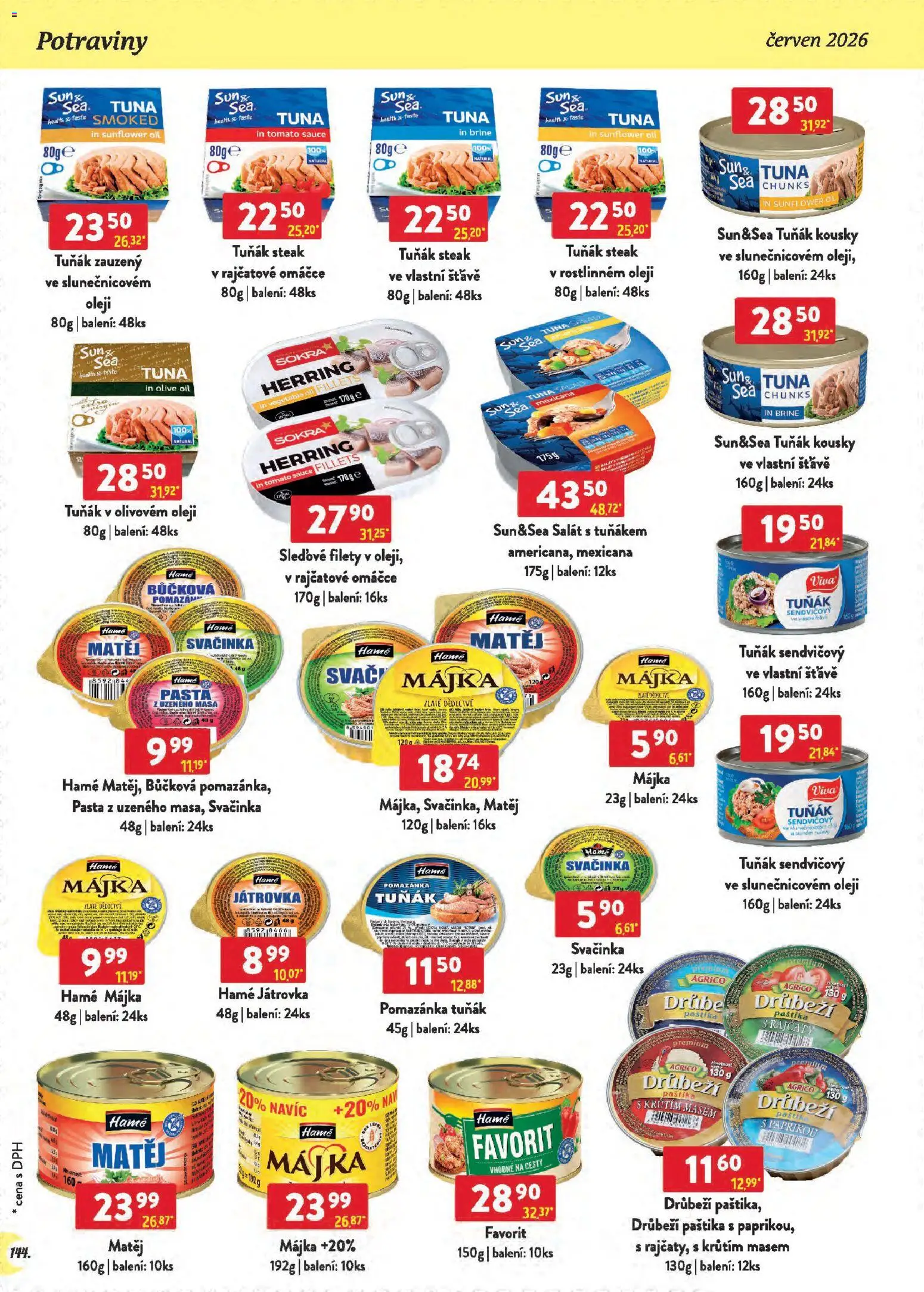 Astur & Qanto leták - Velkoobchod 06/2026 od 01.06.2026 | Strana: 144 | Produkty: Tuňák, Steak, Pomazánka, Tuňák steak