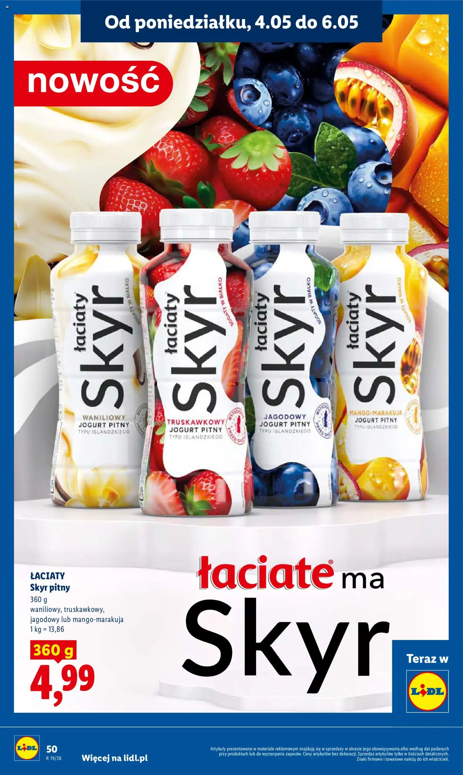 Lidl Polsko leták od 04.05.2026 | Strana: 52 | Produkty: Jogurt, Skyr jogurt, Skyr