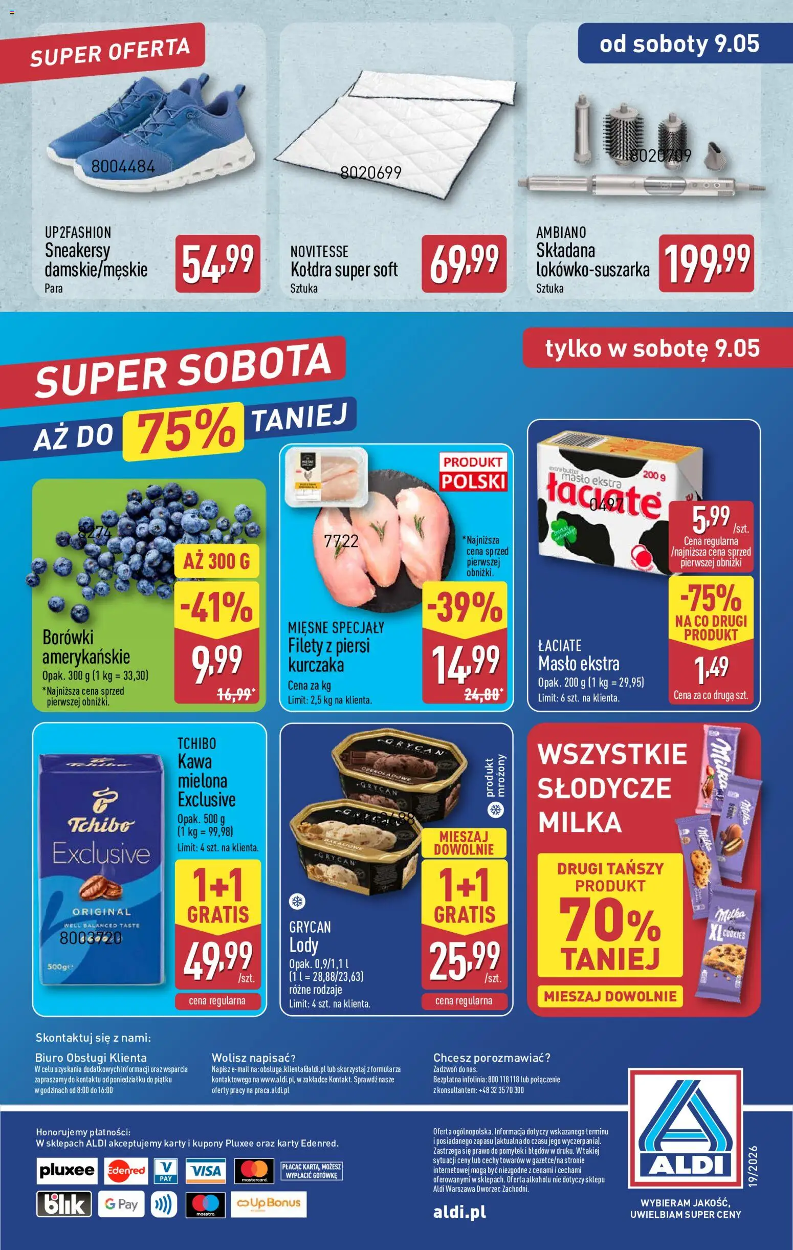 Aldi gazetka - Oferta weekendowa od 07.05.2026 | Strona: 14 | Produkty: Słodycze, Tchibo, Milka, Lody