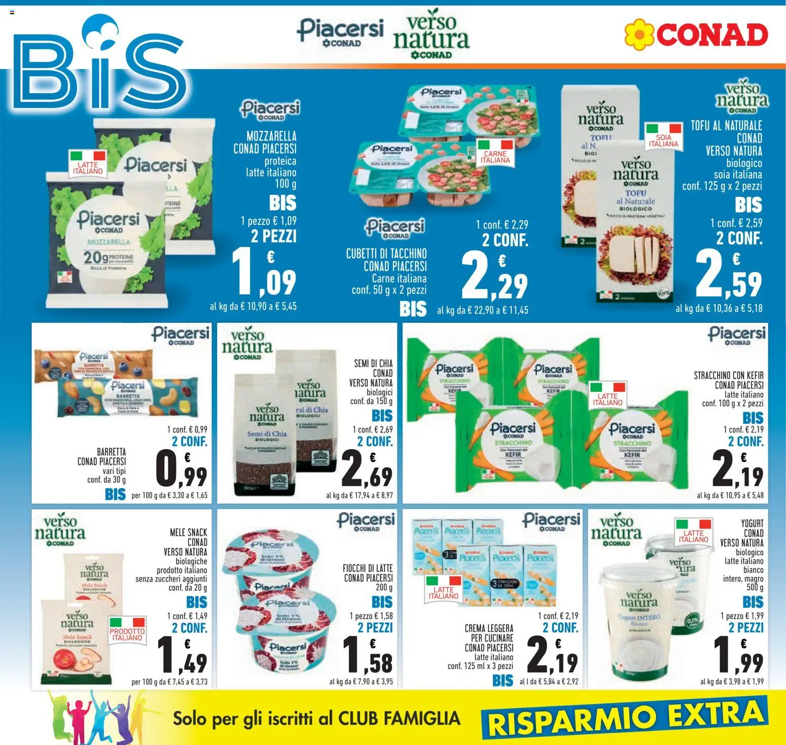 Volantino Conad del 16/07/2026 | Pagina: 6 | Prodotti: Yogurt, Fiocchi, Tofu, Barretta