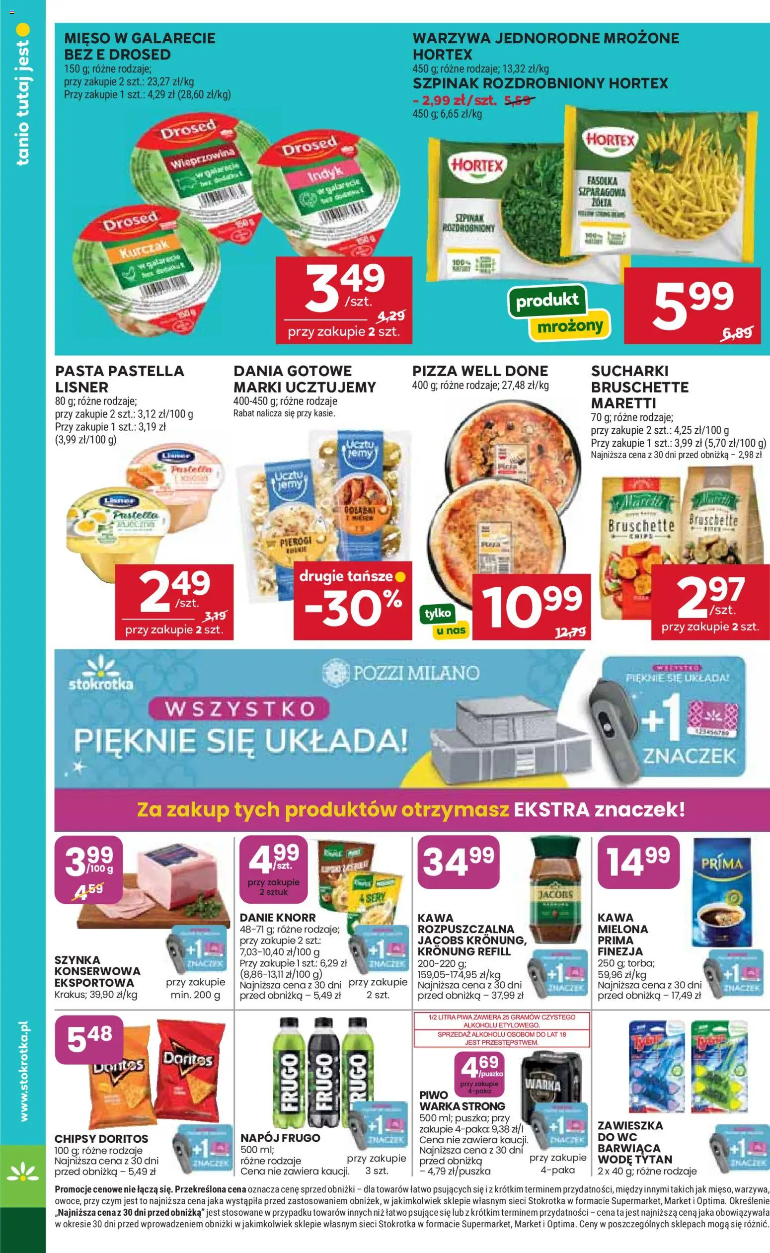 Stokrotka gazetka - Market od 29.10.2026 | Strona: 33 | Produkty: Pierogi, Szynka, Pasta, Piwo