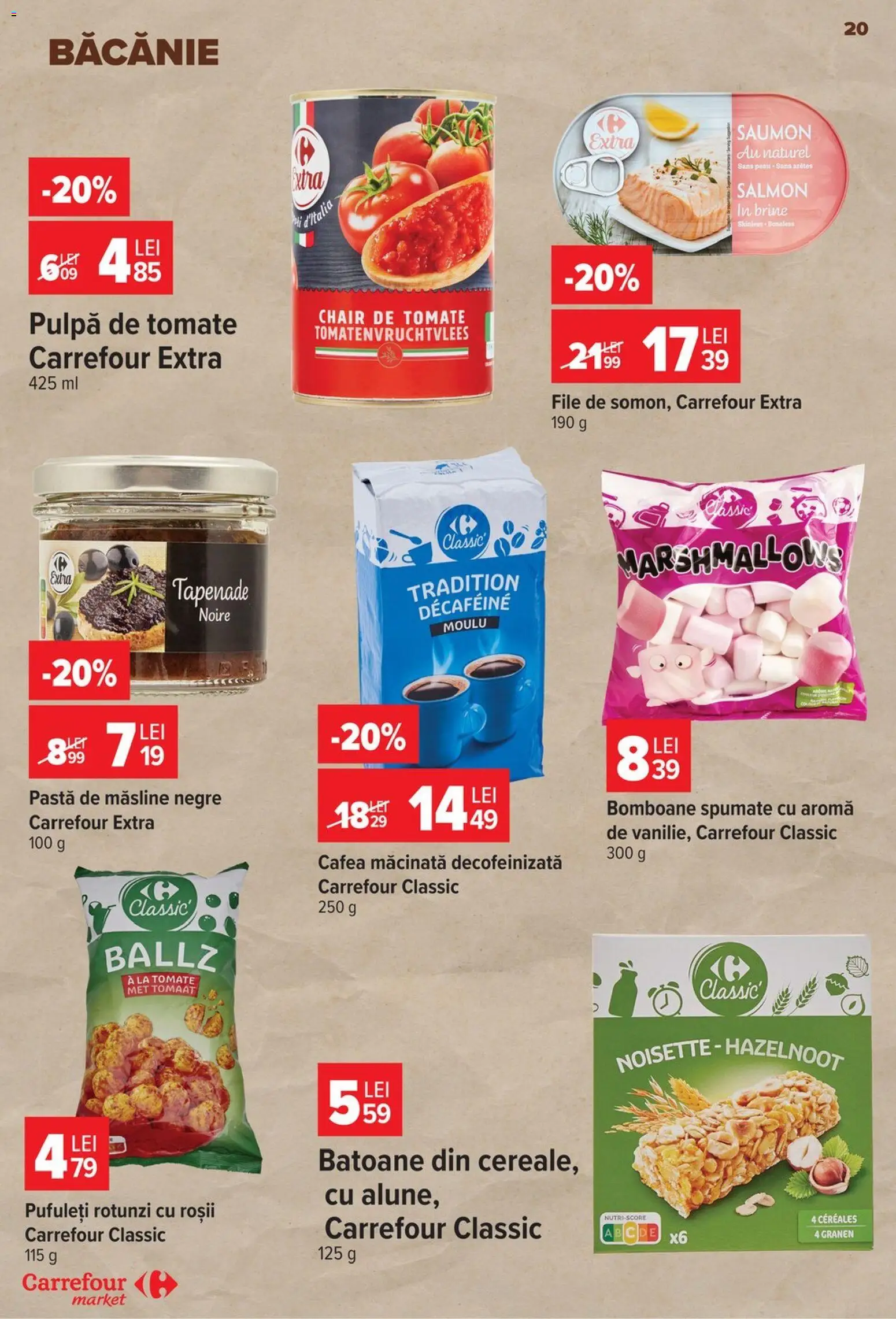 Noul catalog Carrefour – valabil de la 08.07.2026 | Pagină: 21 | Produse: Hijyenik ped, Măsline, Cafea, Pufuleți