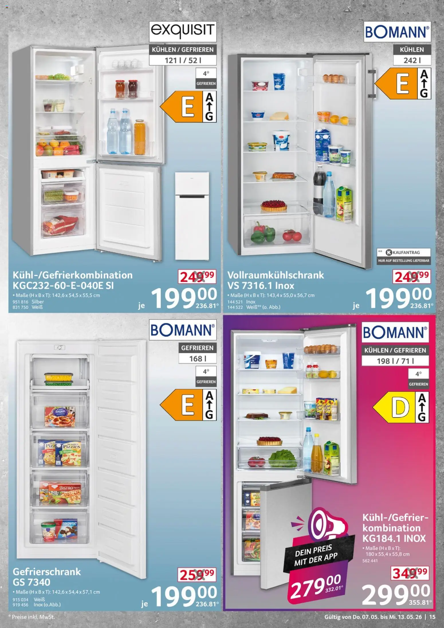 Selgros Non Food – gültig ab 07.05.2026 | Seite: 15 | Produkte: Gefrierschrank