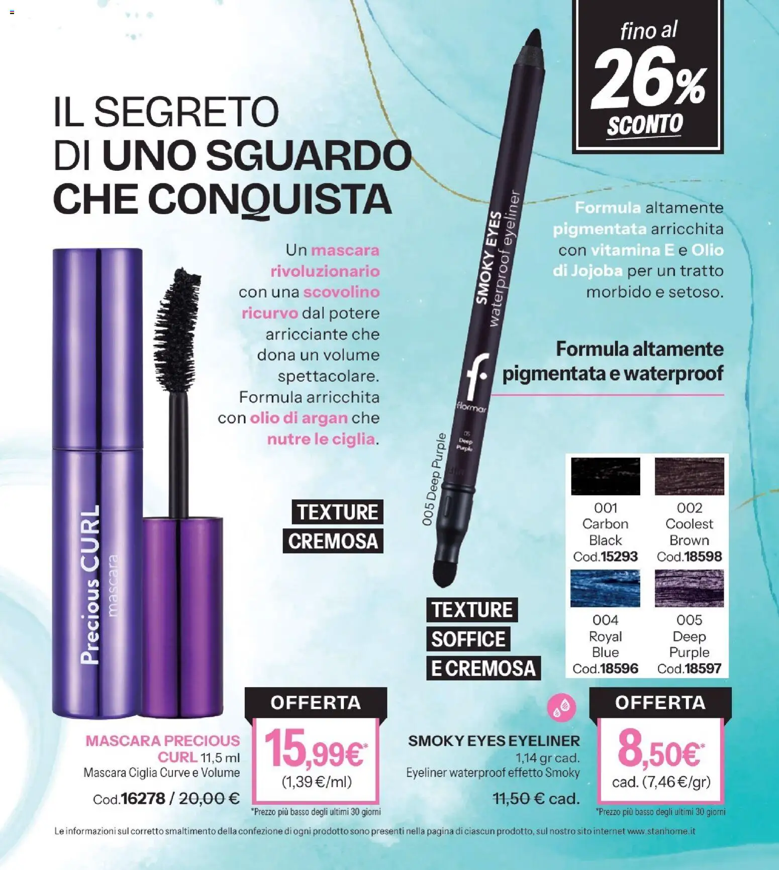 Volantino Stanhome del 08/09/2026 | Pagina: 82 | Prodotti: Mascara, Eyeliner, Olio, Basso
