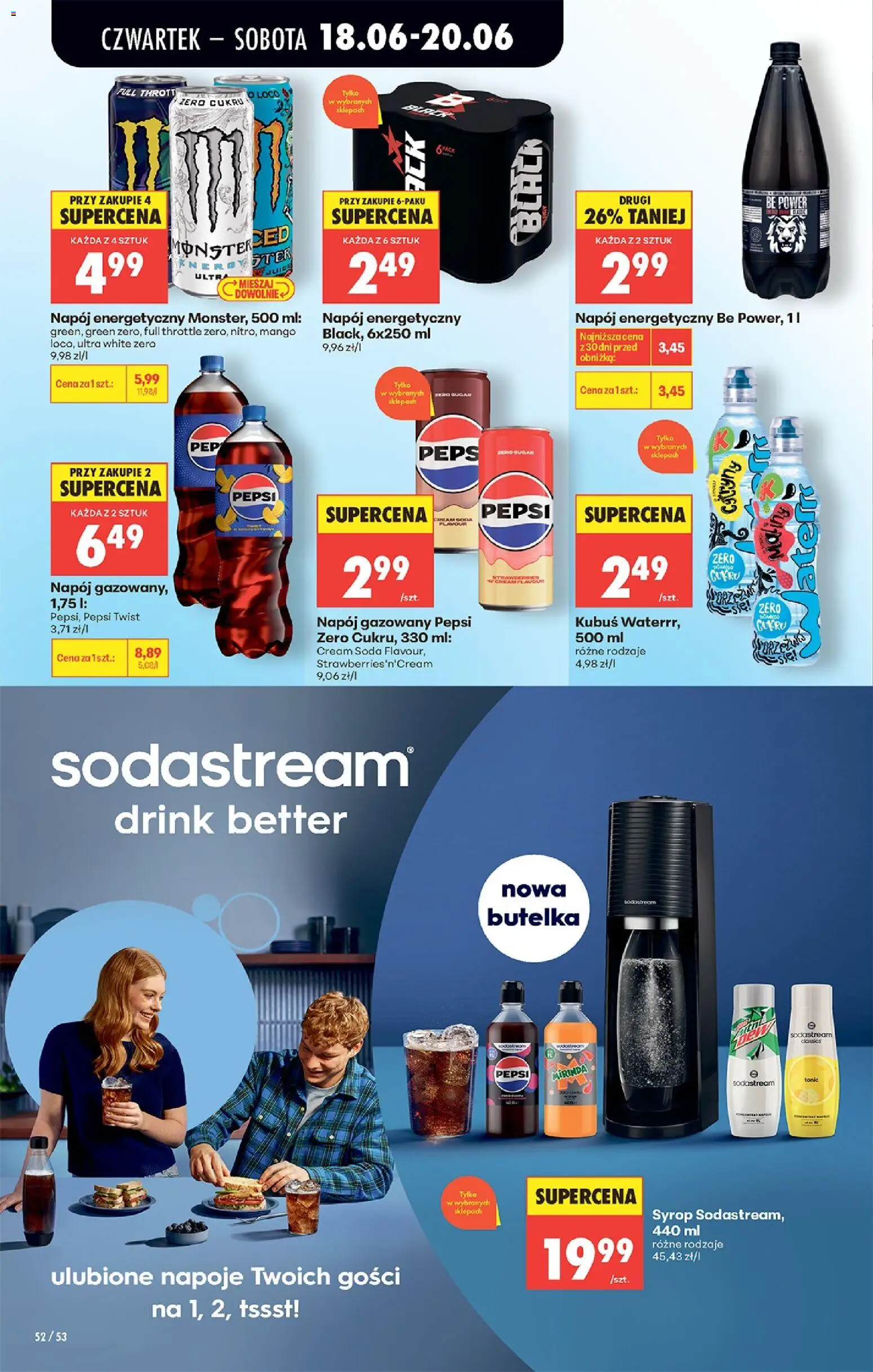 Biedronka gazetka od czwartku od 18.06.2026 | Strona: 66 | Produkty: Mango, Syrop, Napoje, Pepsi