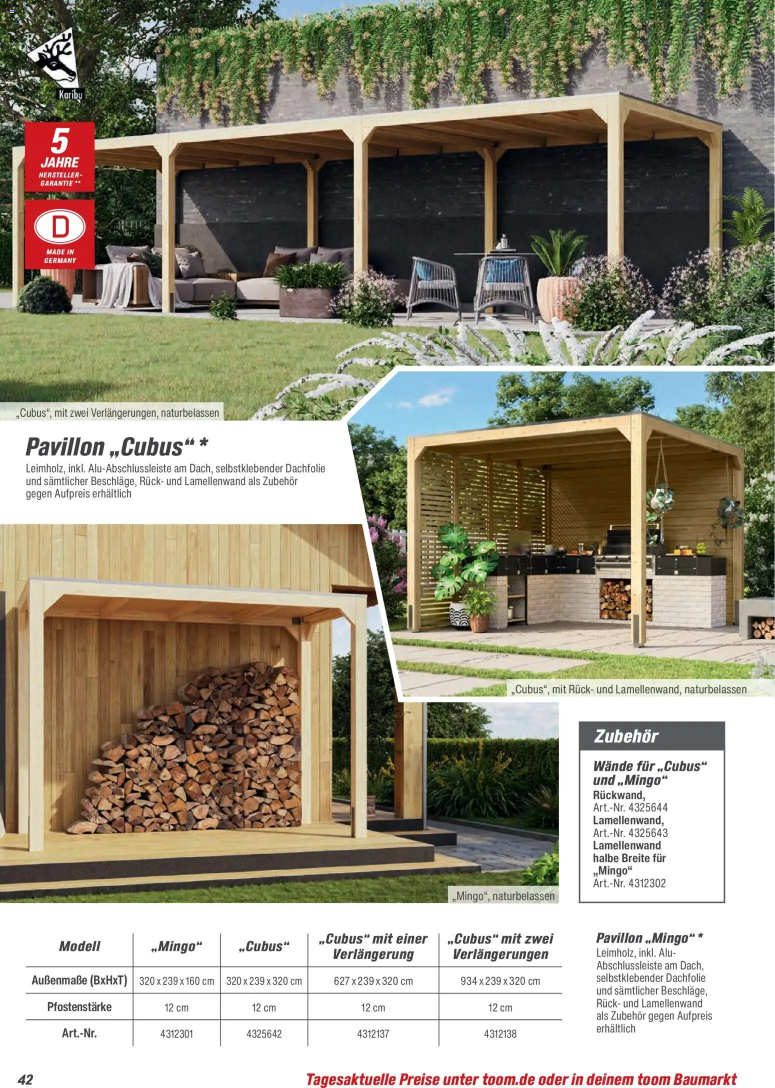 Toom Baumarkt Gartenhäuser & Carports 2026 – gültig ab 20.02.2026 | Seite: 42