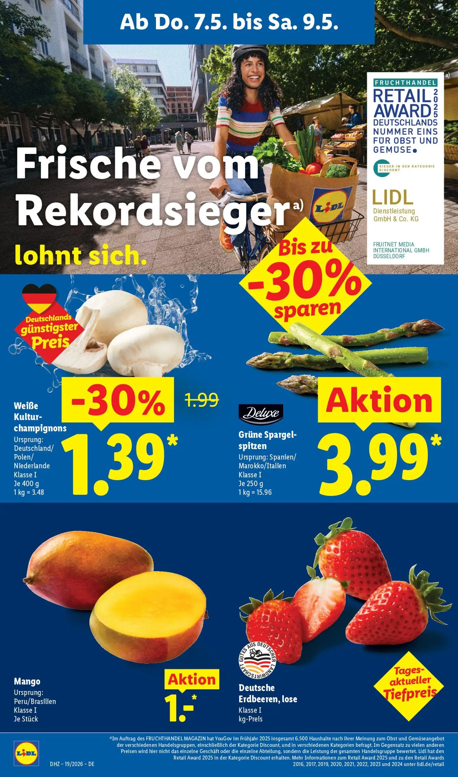 Lidl Prospekt – gültig ab 04.05.2026 | Seite: 62 | Produkte: Spargel, Gemüse, Obst, Mango