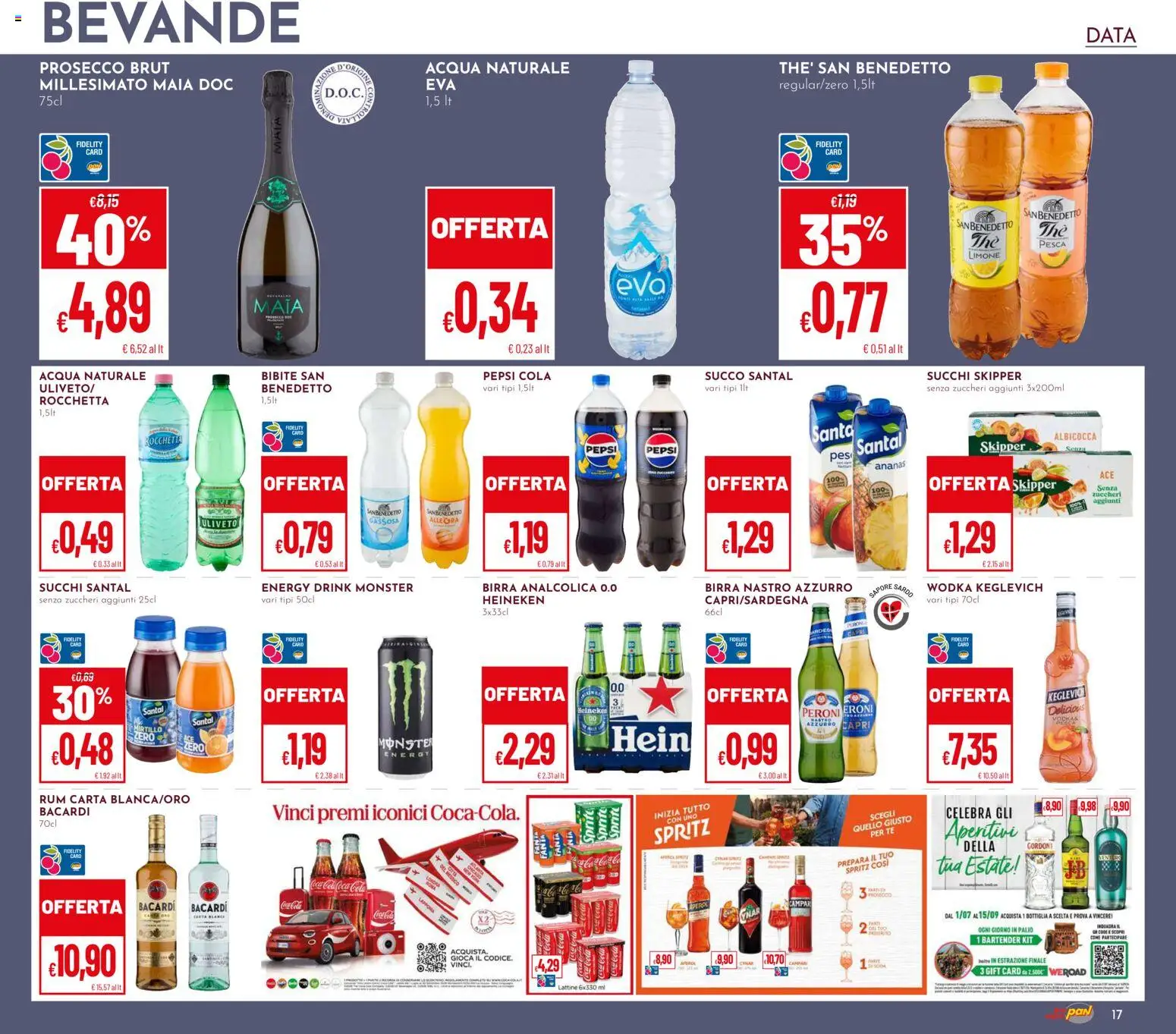 Volantino Pan del 23/07/2026 | Pagina: 17 | Prodotti: Birra, Rum, Heineken, Bottiglia