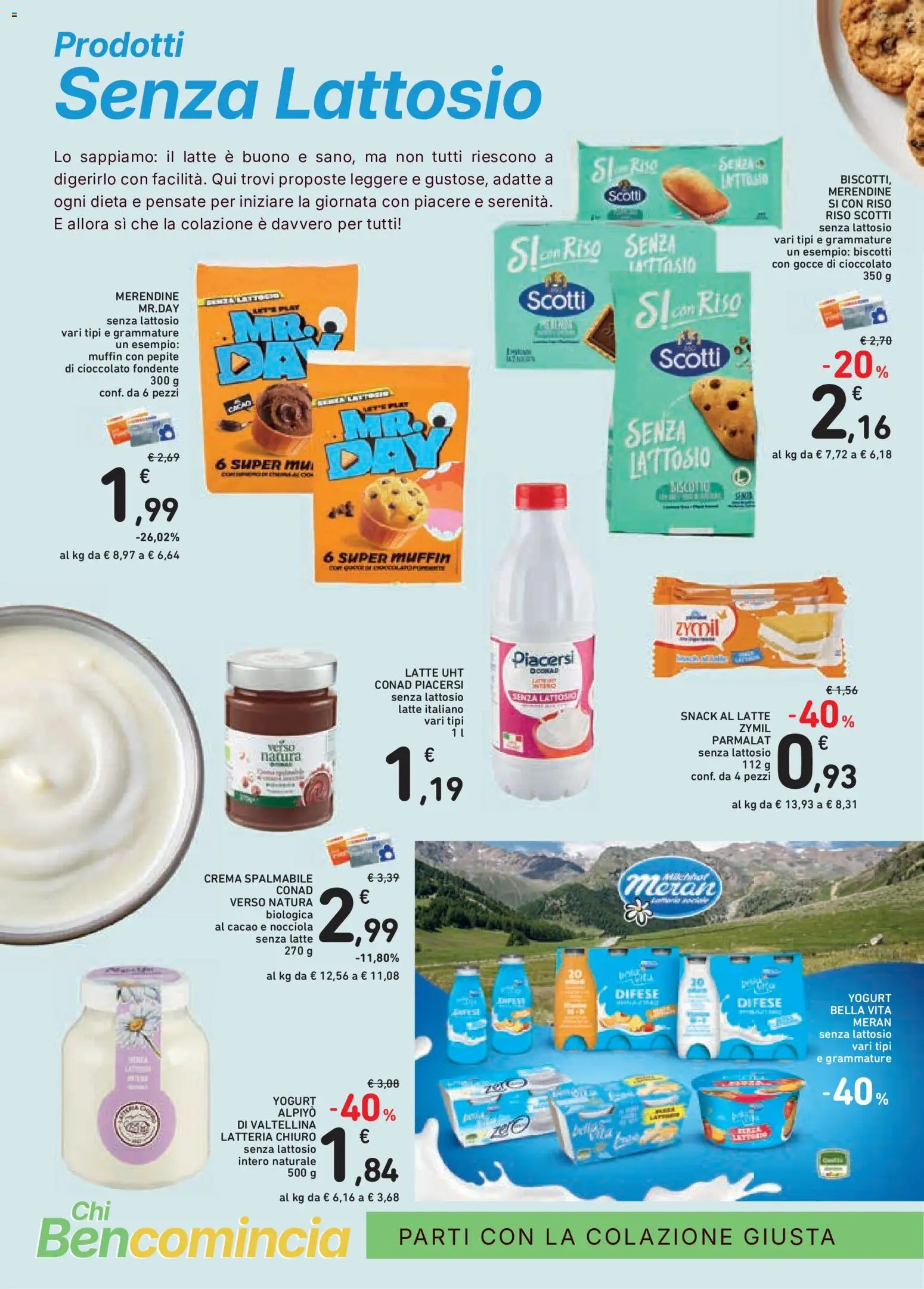 Volantino Conad del 27/08/2026 | Pagina: 12 | Prodotti: Crema, Yogurt, Latte, Merendine