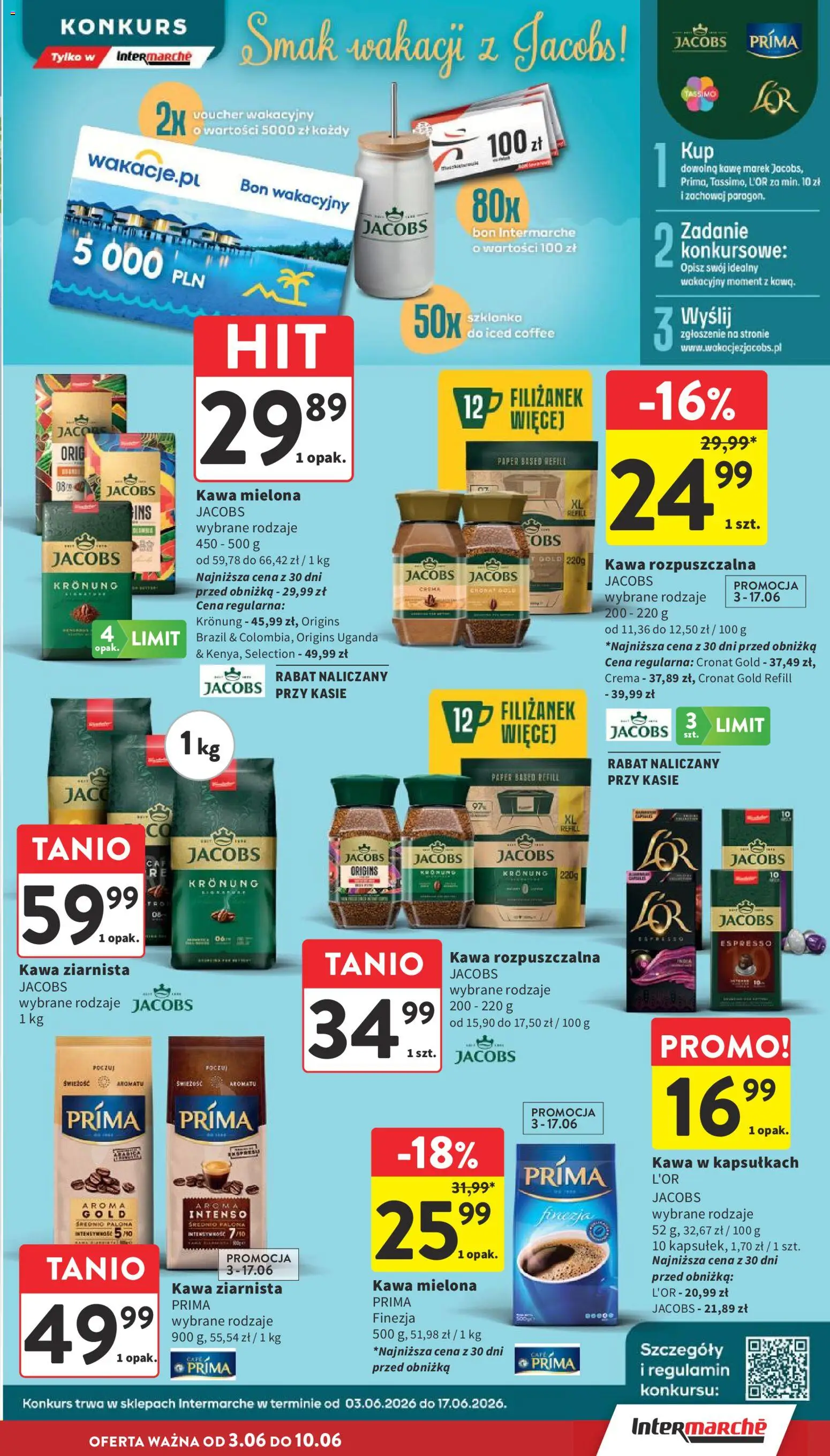 Intermarche gazetka od 03.06.2026 | Strona: 29 | Produkty: Szklanka, Kawa ziarnista, Kawa rozpuszczalna, Kawa