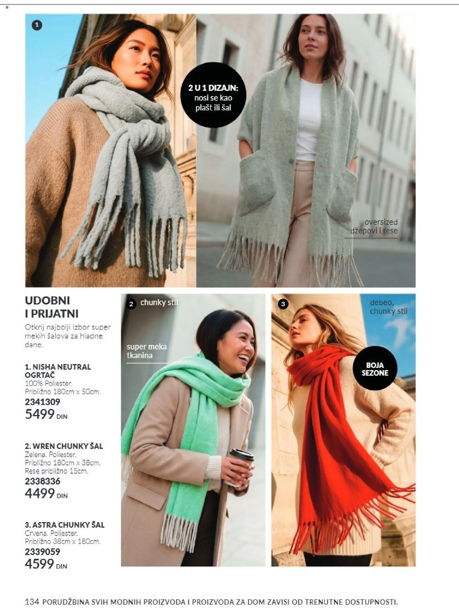 AVON katalog - važi od 01.10.2026 | Strana: 134 | Proizvode: Džepovi, Šal