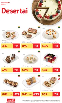 Rimi leidinys galioja nuo 2026.08.18 | Puslapis: 6 | Prekių: Tortas, Pyragas