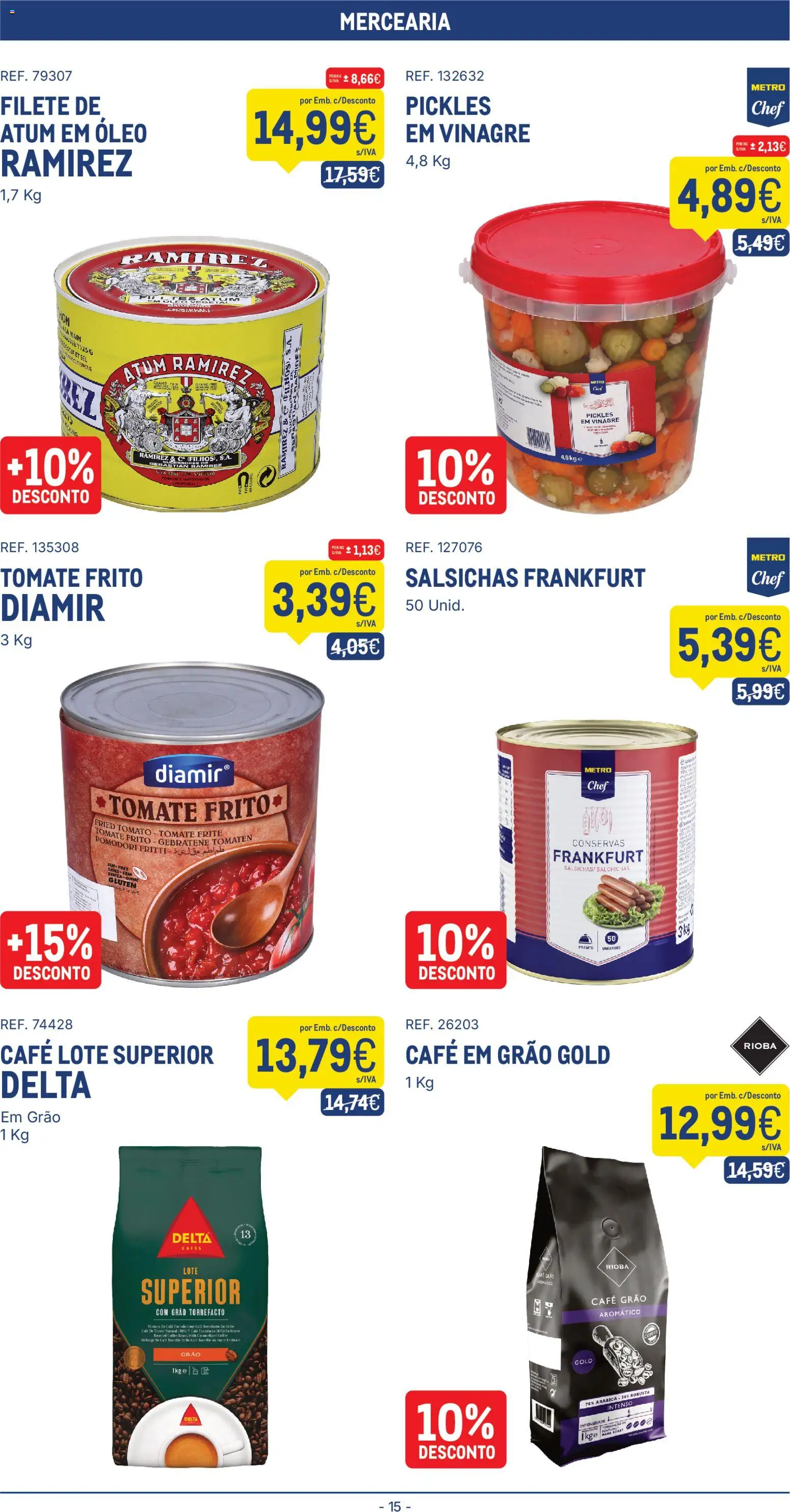 Makro folheto │ válido de 18/08/2026 | Página: 15 | Produtos: Vinagre, Atum, Mercearia, Café em grão