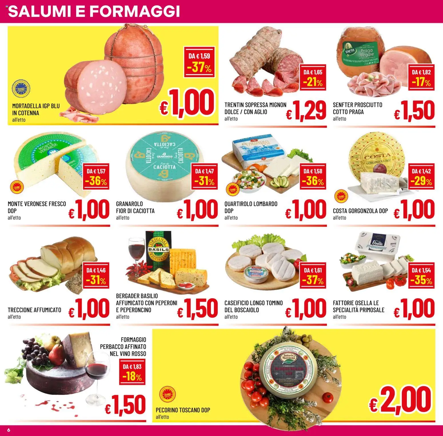 Volantino A&O del 14/10/2026 | Pagina: 6 | Prodotti: Peperoni, Formaggio, Vino rosso, Tomino