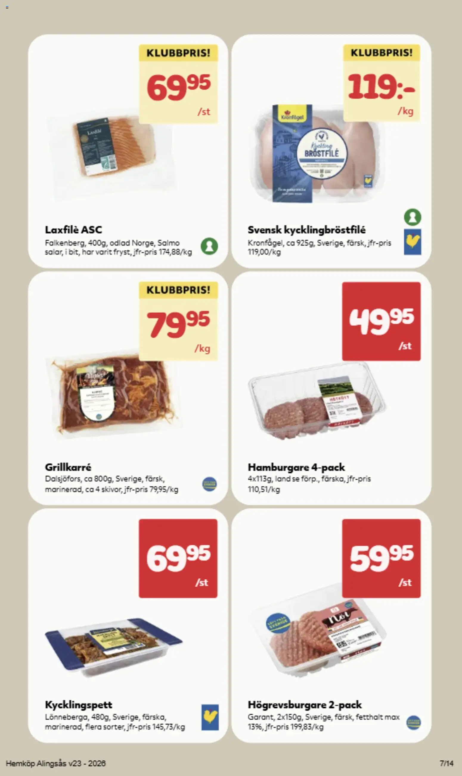 Hemköp reklamblad aktuell från 01.06.2026 | Sida: 6 | Produkter: Hamburgare