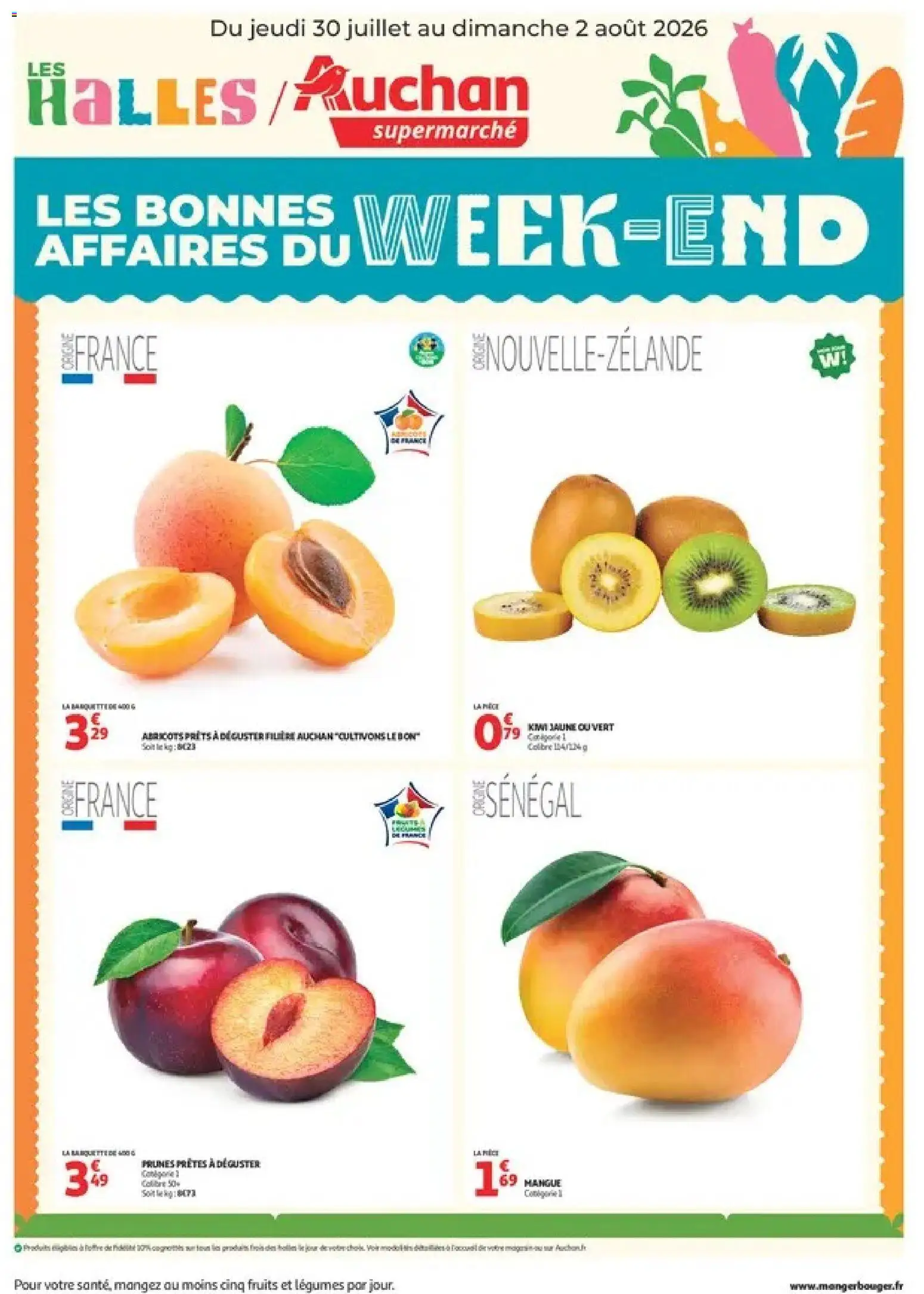 {H1} | Page: 1 | Produits: Mangue, Abricots, Kiwi