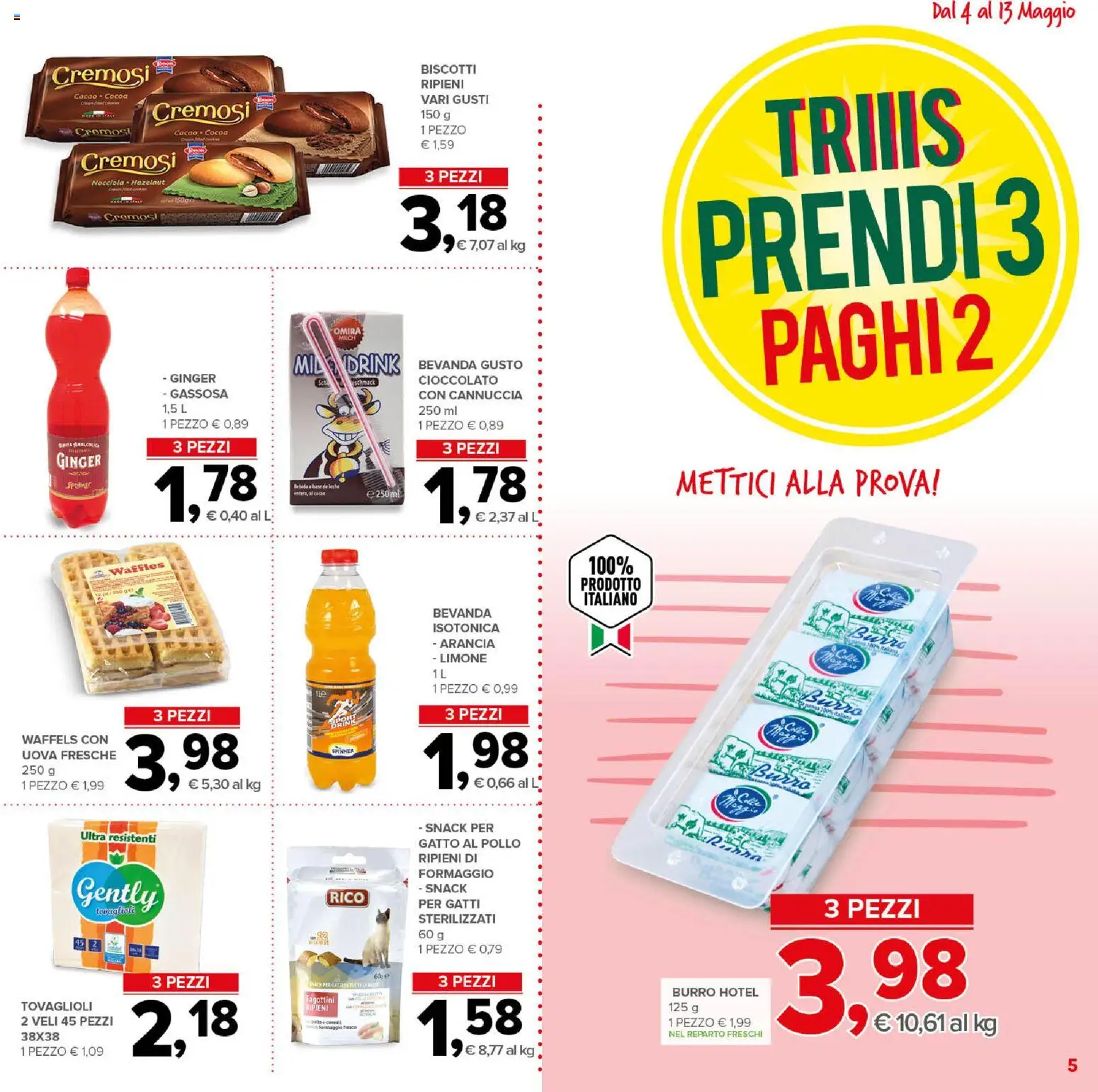 Volantino Todis del 04.05.2026 | Pagina: 5 | Prodotti: Uova, Cioccolato, Pollo, Limone