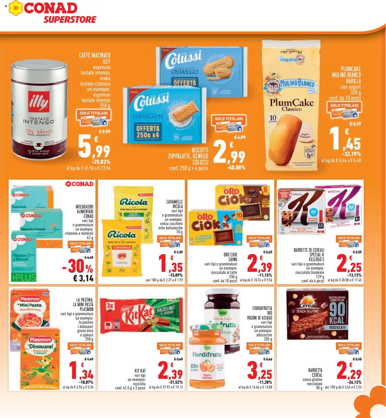 Volantino Conad del 04.06.2026 | Pagina: 19 | Prodotti: Biscotti, Pasta, Albicocche, Macinato
