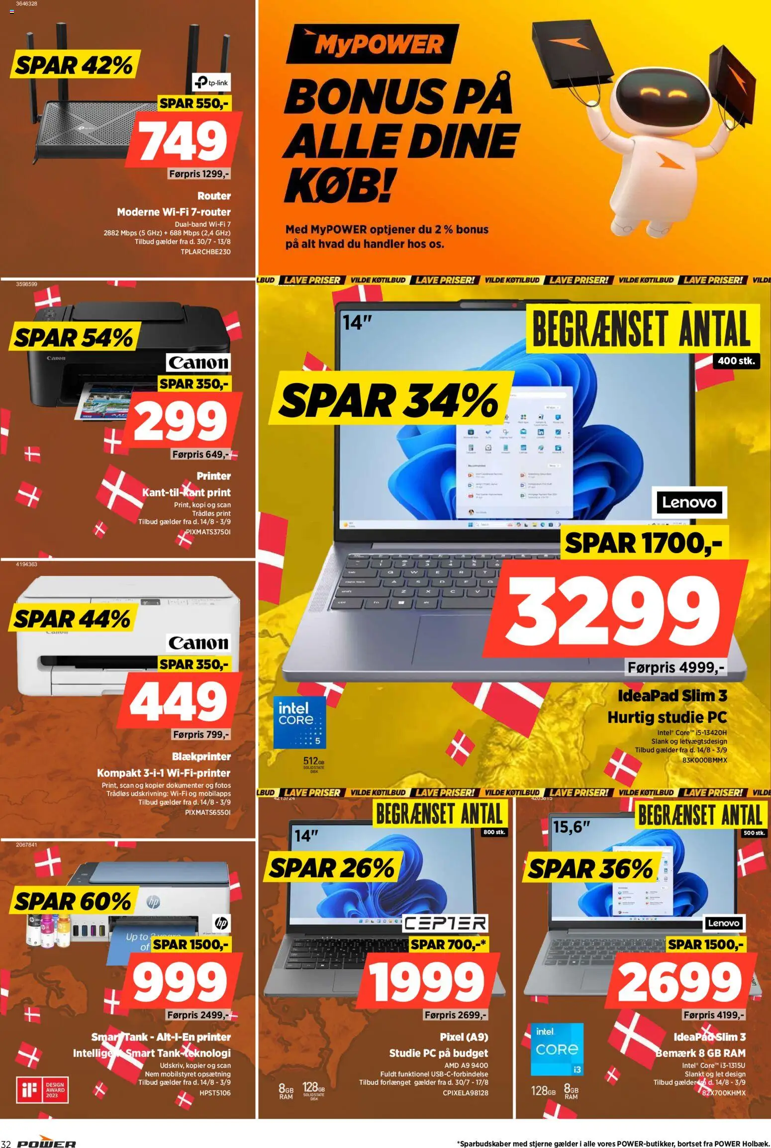 Power tilbudsavis – gyldig fra 14/08/2026 | Side: 32 | Produkter: RAM, PC, Printer, Router