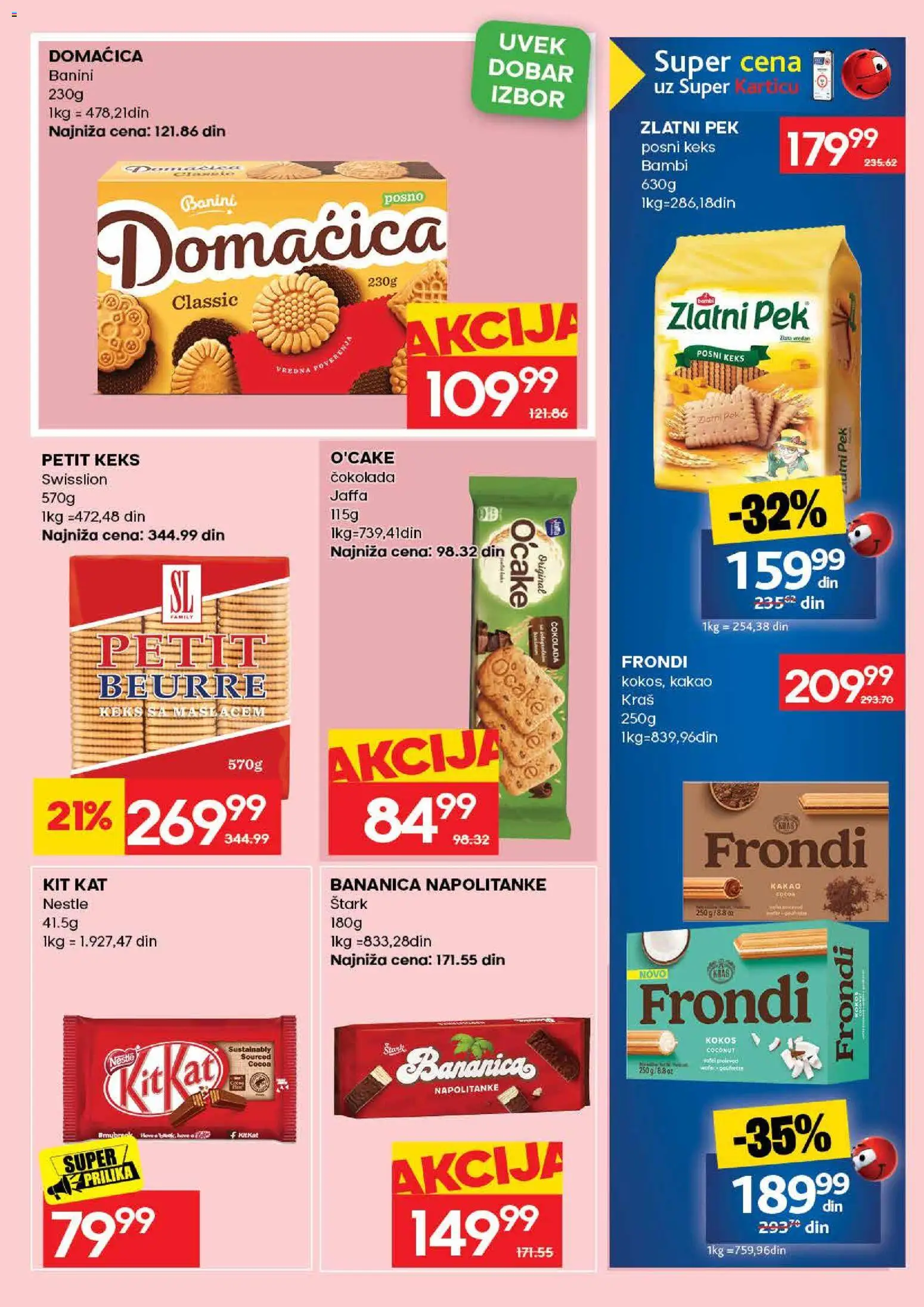 Roda katalog - važi od 17.08.2026 | Strana: 39 | Proizvode: Kakao, Domaćica, Čokolada, Napolitanke