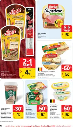 Carrefour market folder week 23 - Voorbeeld van een folder van Carrefour market, geldig van 03.06.2026 | Pagina: 12 | Producten: Ham, Lasagne, Cappuccino, Boter