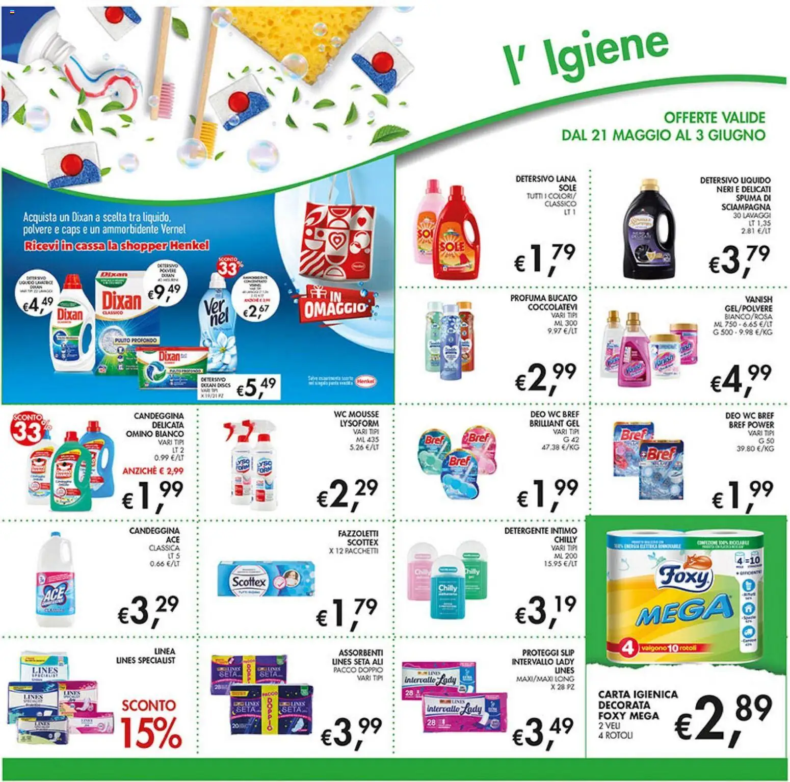Volantino Coal del 21.05.2026 | Pagina: 28 | Prodotti: Ammorbidente, Candeggina, Fazzoletti, WC