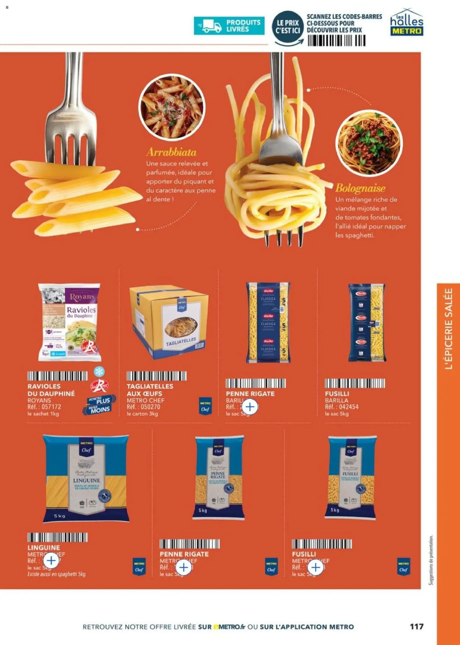 {H1} | Page: 117 | Produits: Spaghetti, Fusilli, Viande, Tomates