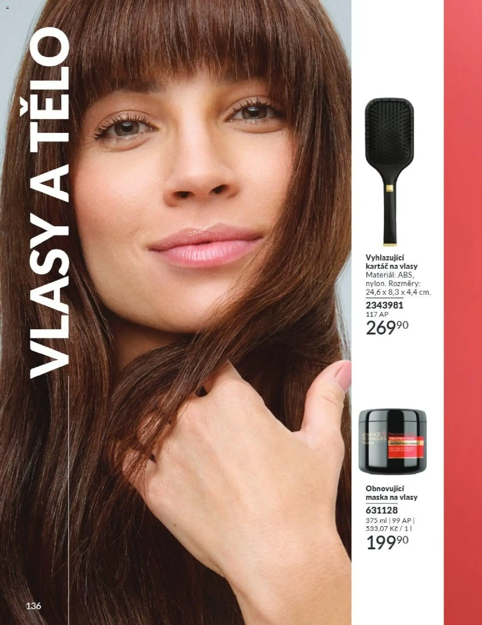 Avon Katalog 07/2026 od 01.07.2026 | Strana: 136 | Produkty: Kartáč na vlasy, Maska na vlasy, Kartáč, Maska